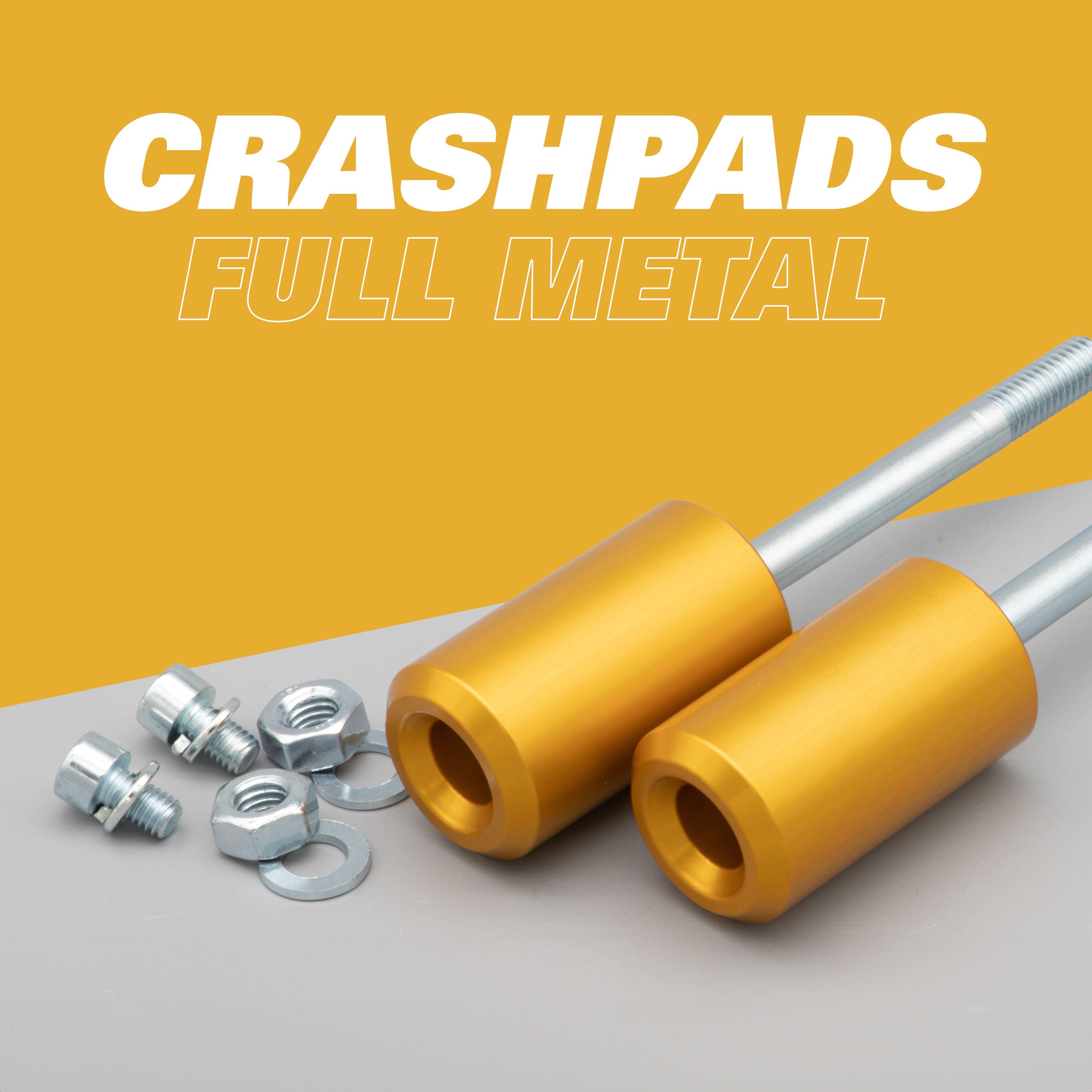 CNC Alu Sturzpads Crashpads f. Simson gold