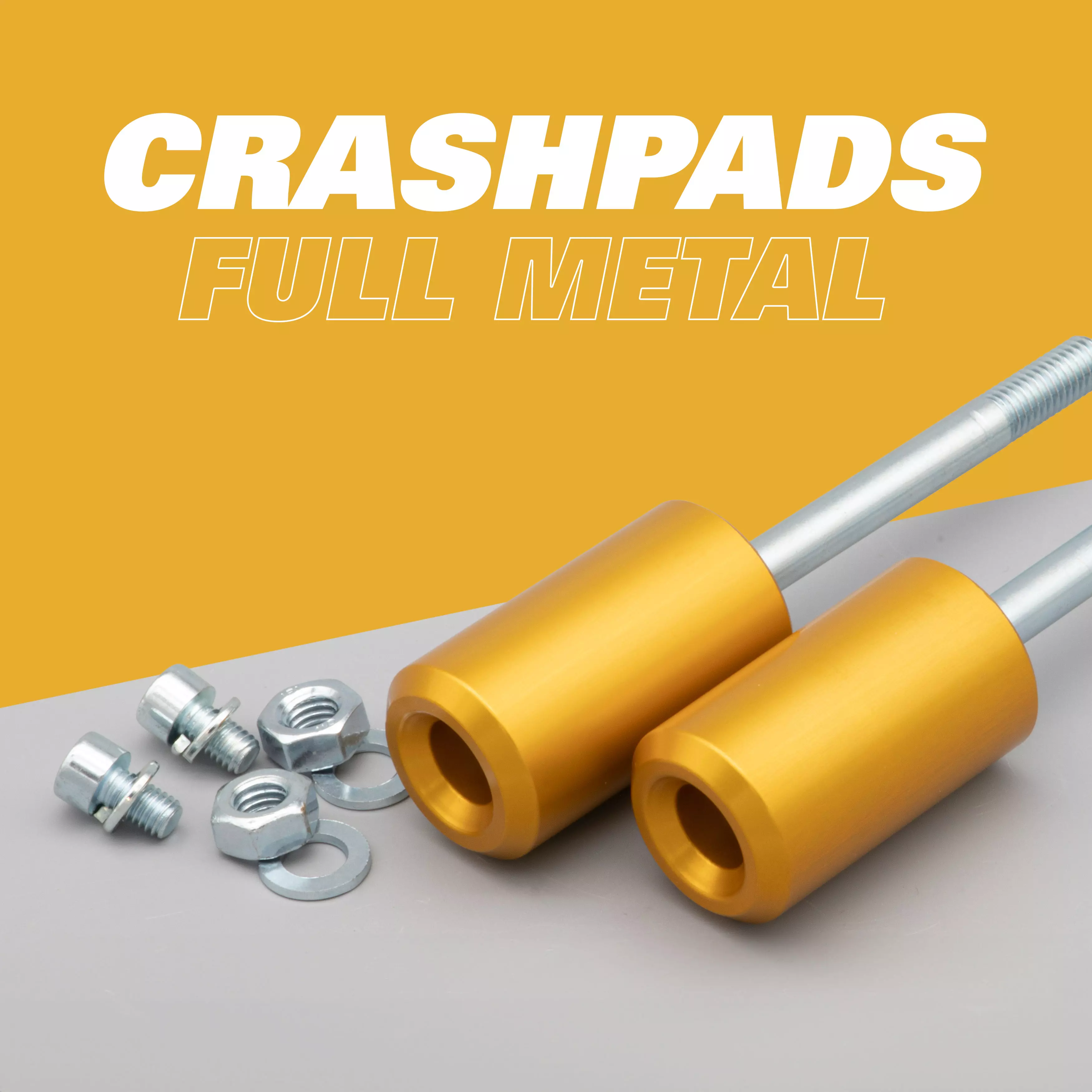 CNC Alu Sturzpads Crashpads f. Simson gold