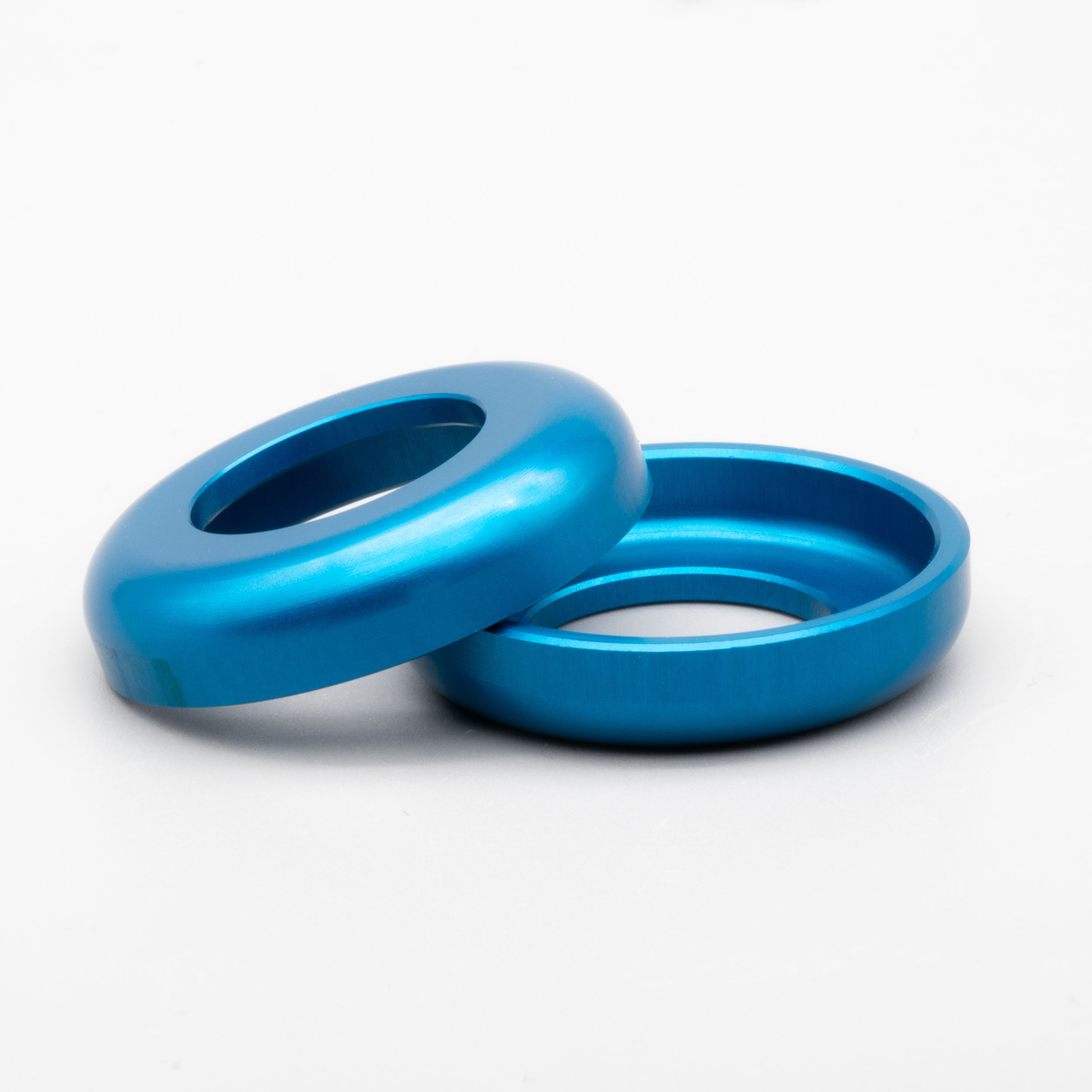 Set CNC ALU Scheibe blau Schwingenlagerbolzen S50/S51