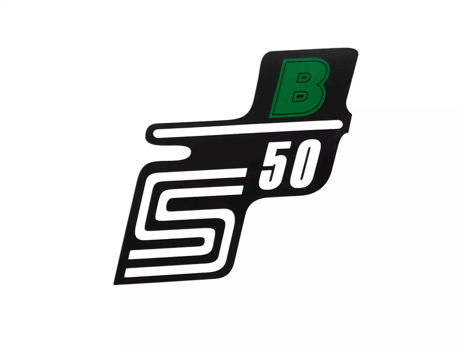 Aufkleber Schriftzug Seitendeckel grün S50 B