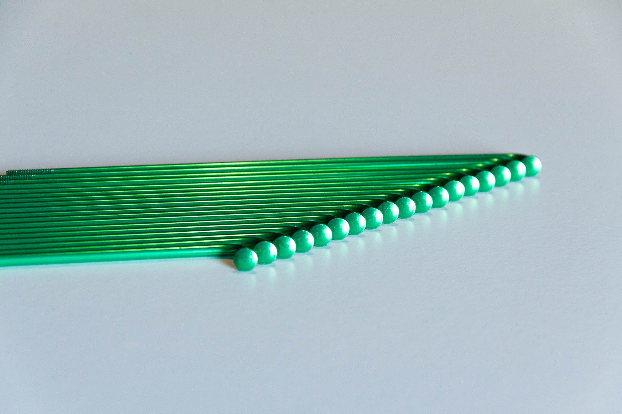 Speichensatz M3,5x143,5 mm Edelstahl grün