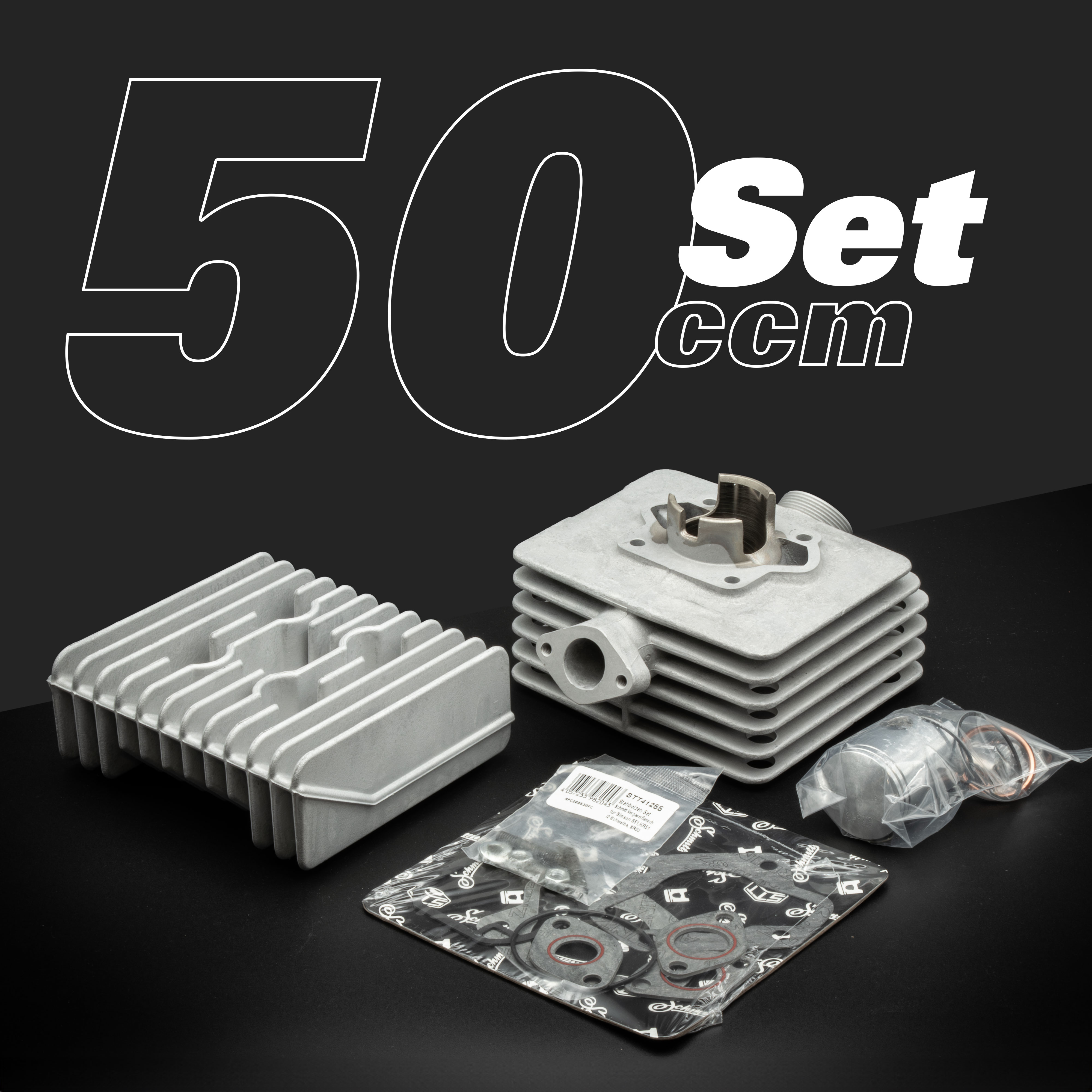 SET SM51N 4-Kanal Nicasil Zylinder inkl. Vertex Kolben