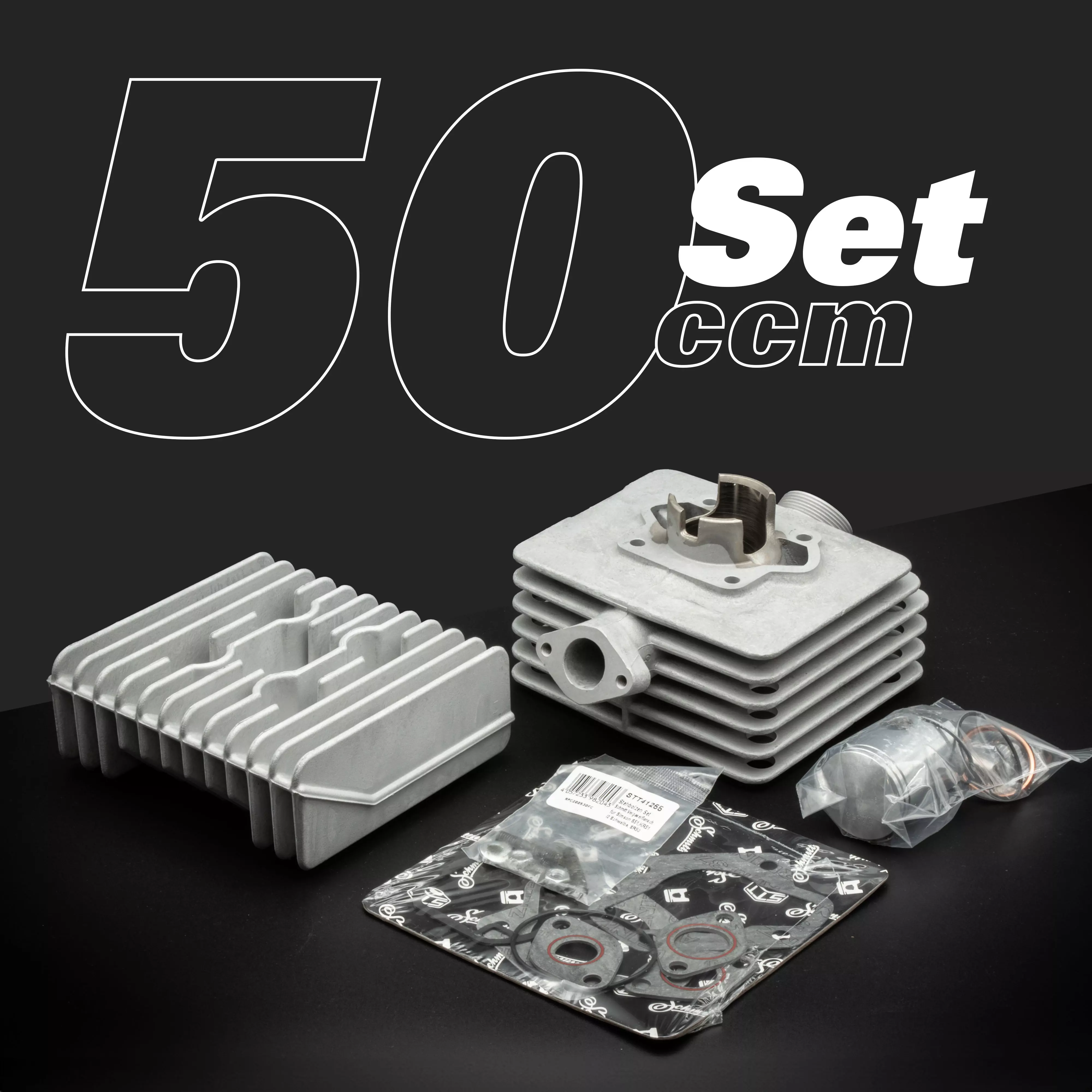 SET SM51N 4-Kanal Nicasil Zylinder inkl. Vertex Kolben