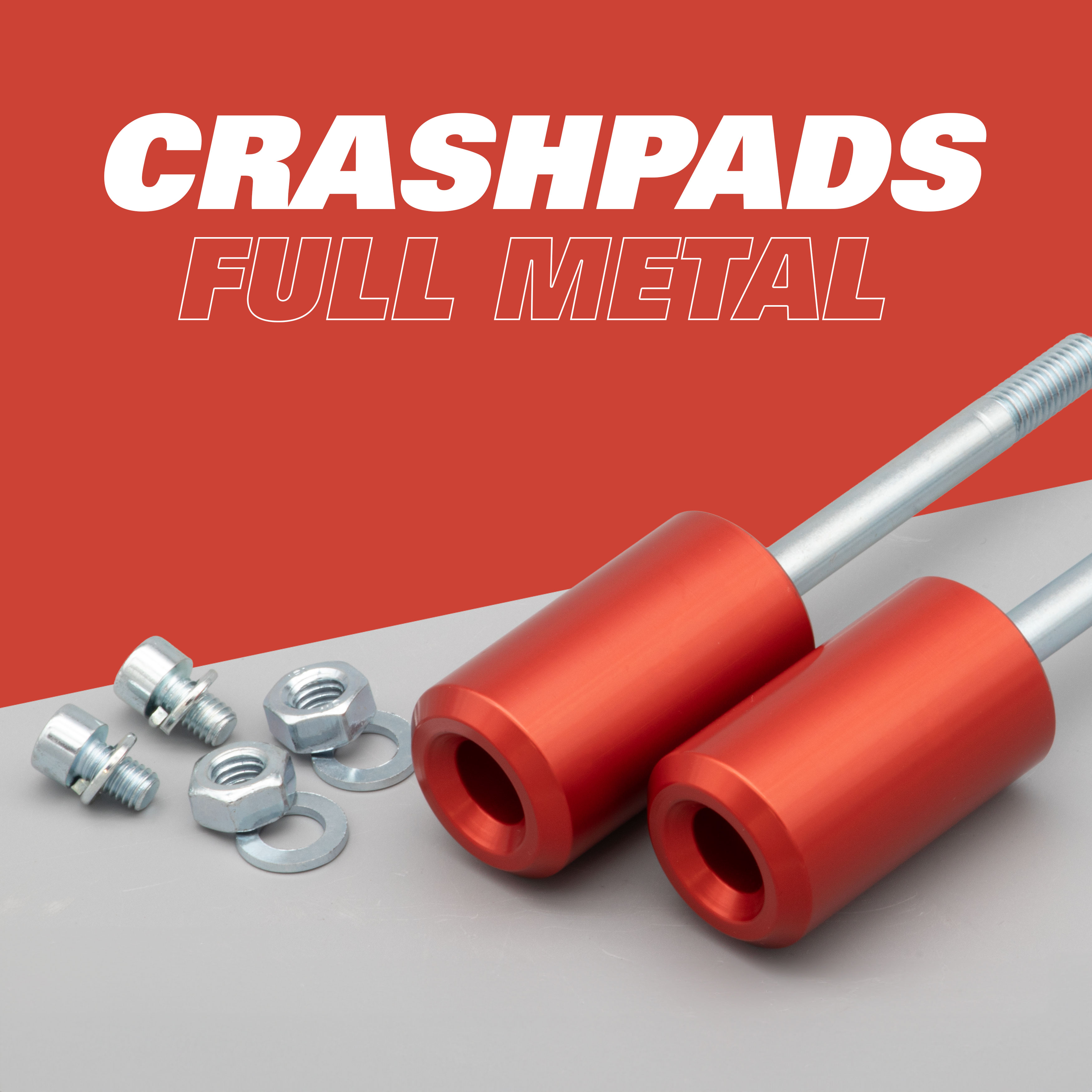 CNC Alu Sturzpads Crashpads f. Simson rot