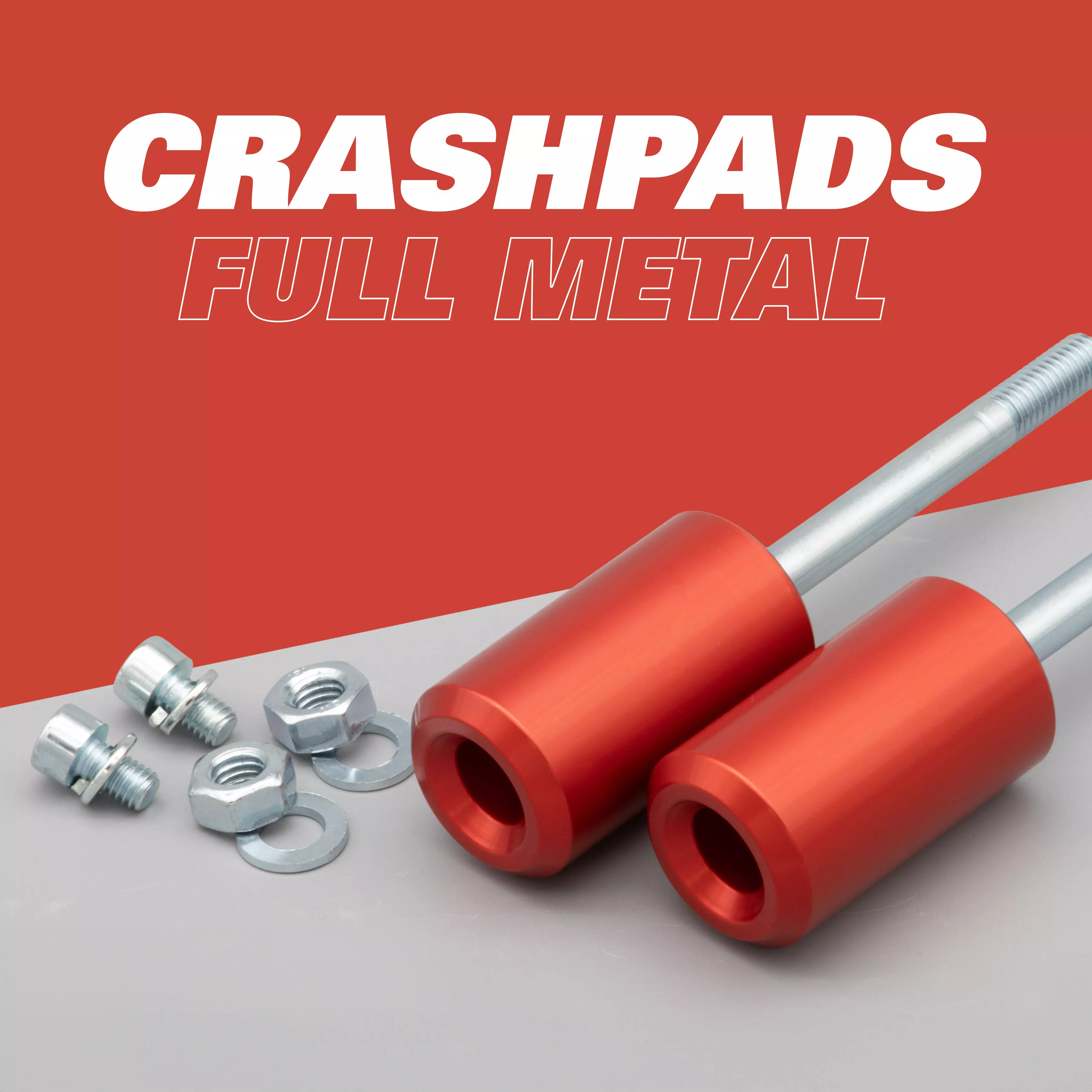 CNC Alu Sturzpads Crashpads f. Simson rot