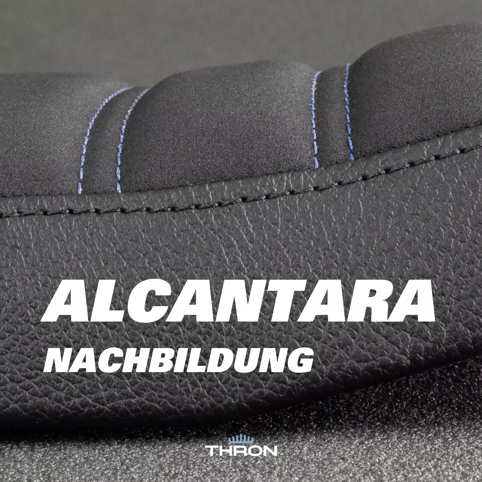 Sitzbank Alcantara keilig flach ala Polster Ben S51 S50 blau