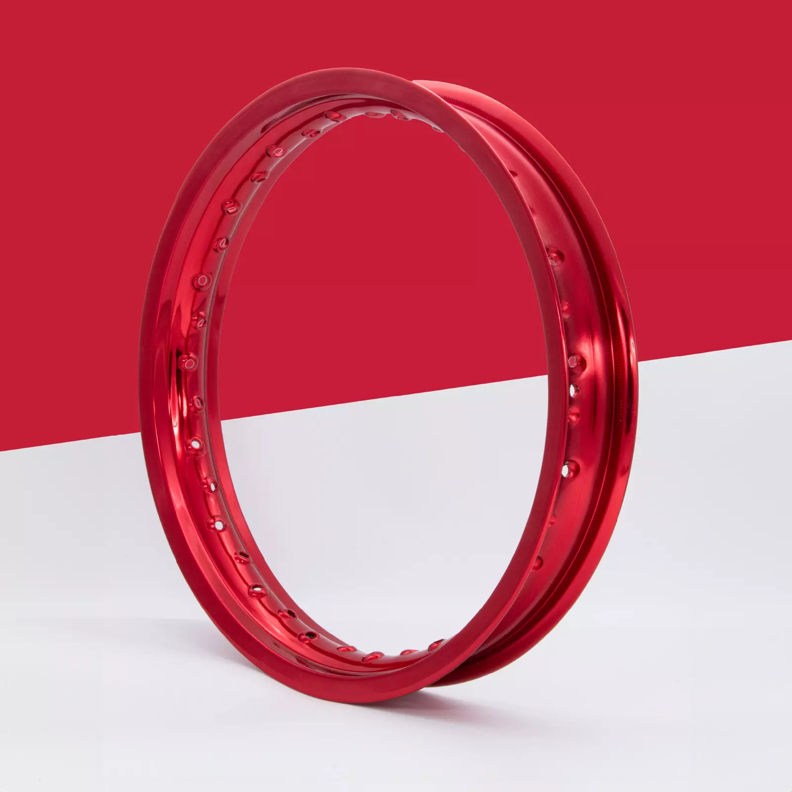 Felge Felgenring 2,15 x 16 Aluminium eloxiert rot Farbe: rot