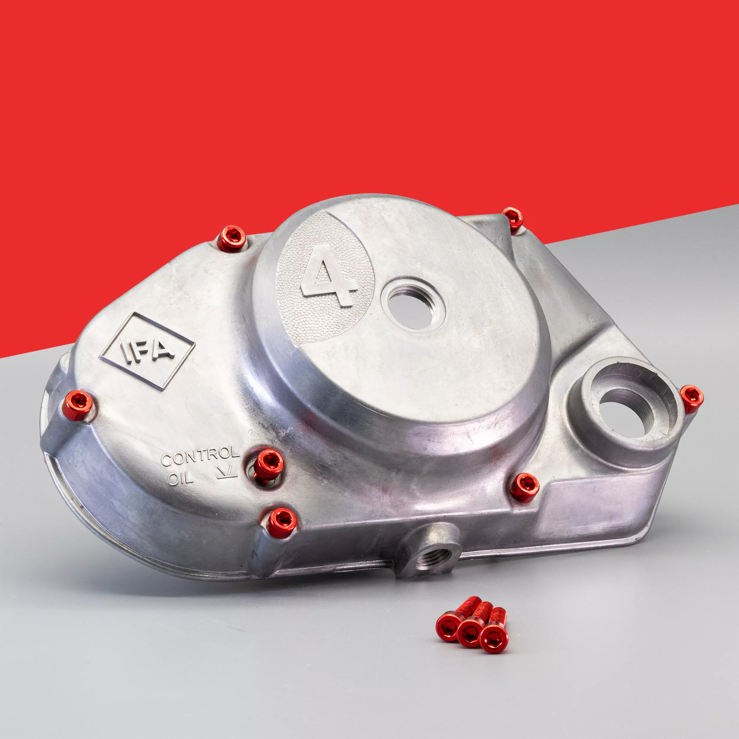 SET Aluminium Schrauben Motordeckel 10-teilig rot eloxiert S51