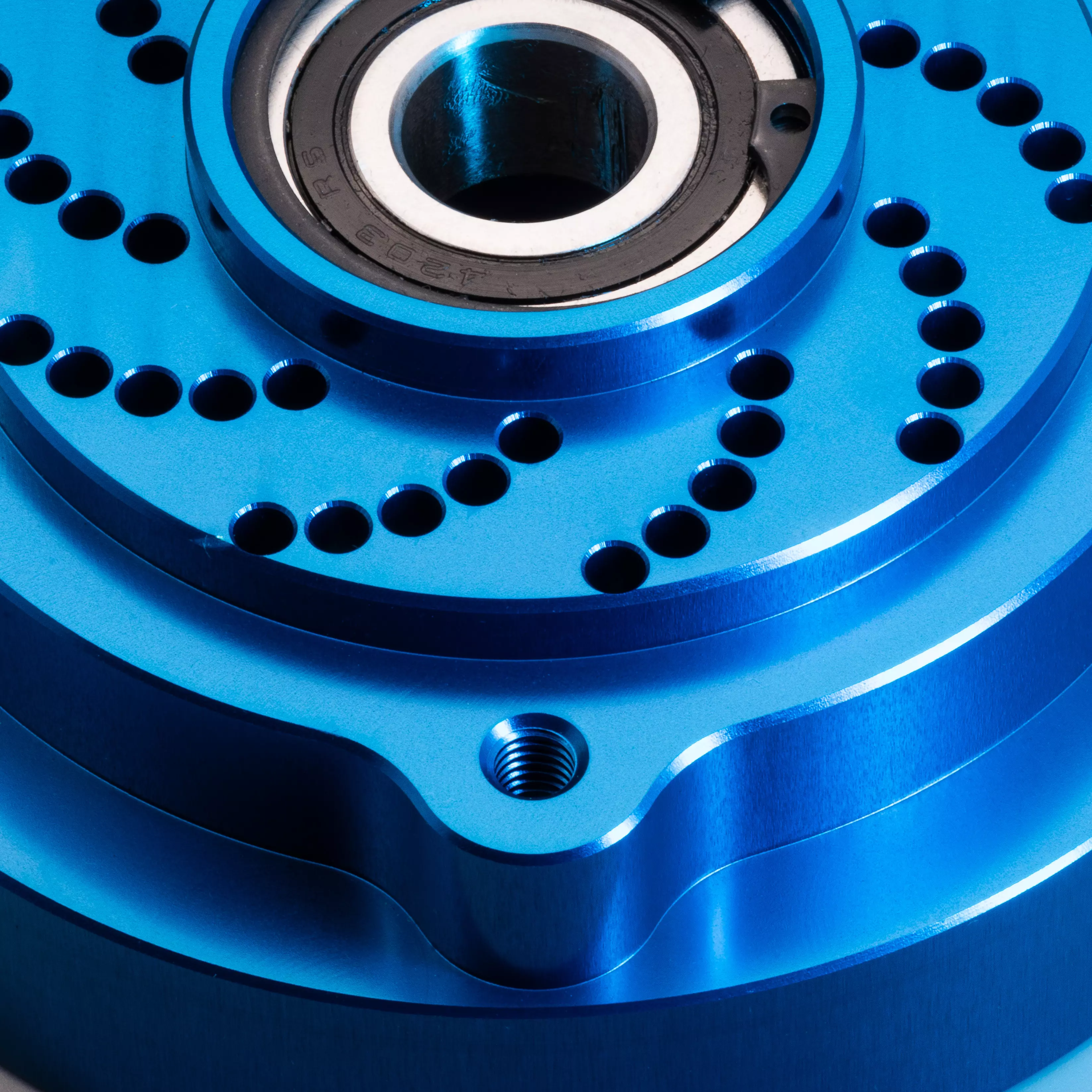 CNC Hinterradmitnehmer Kettenrad verstärkt blau