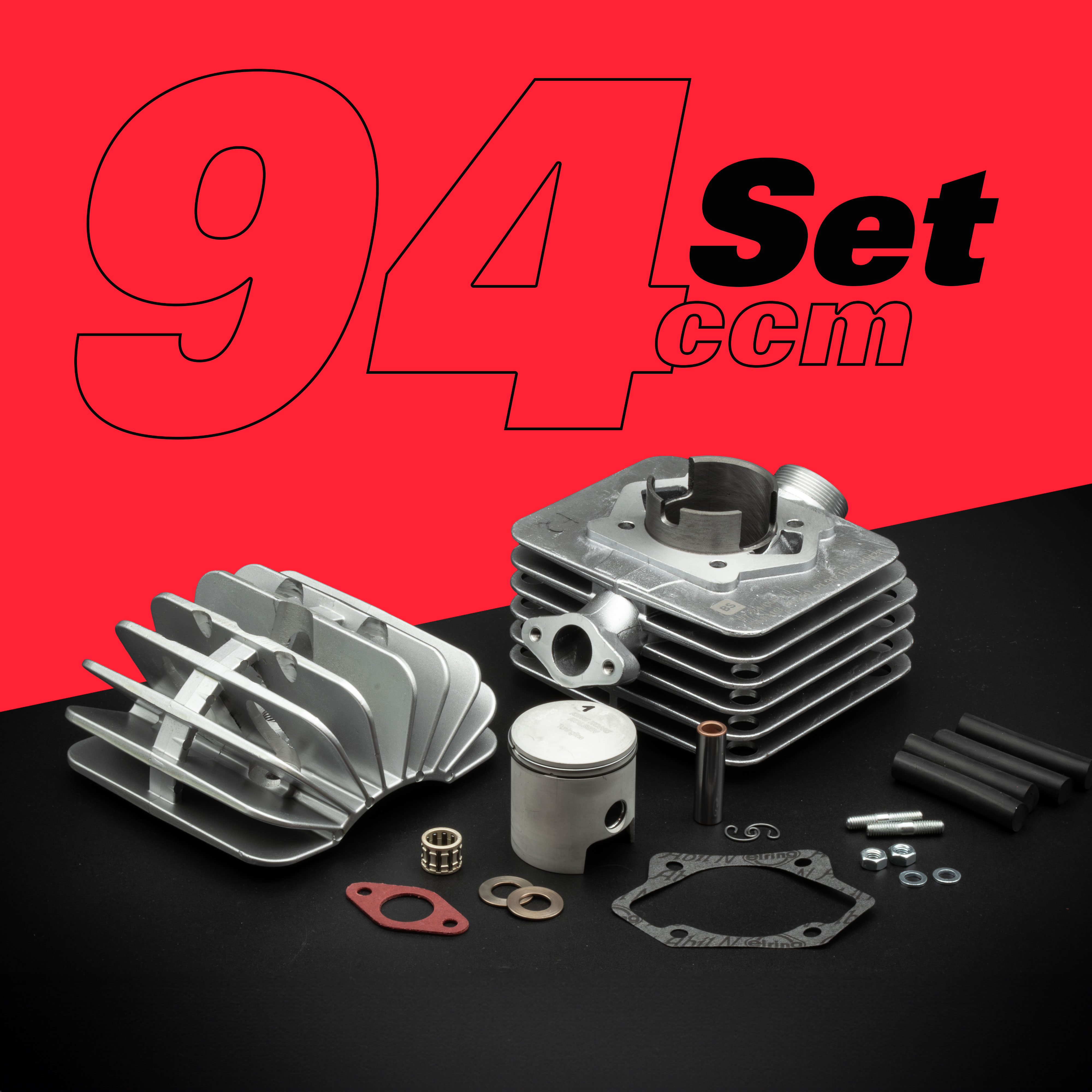 SET Zylinder Basic m. Fächerkopf klein inkl. Kolben SM94G ø 49,00 / 94ccm