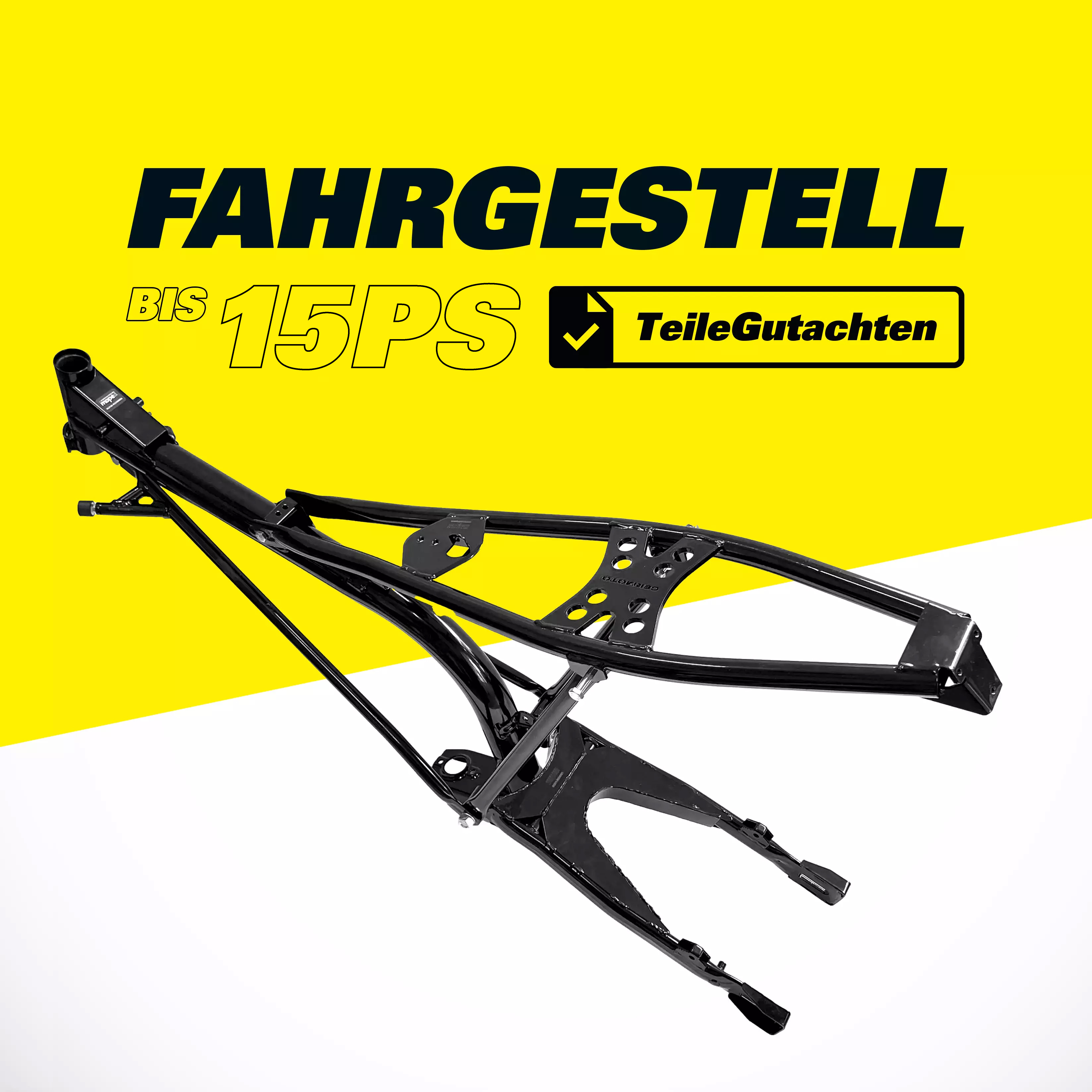 Chassis Konfigurator Hauptrahmen Rahmen kpl. schwarz TÜV bis 15PS*