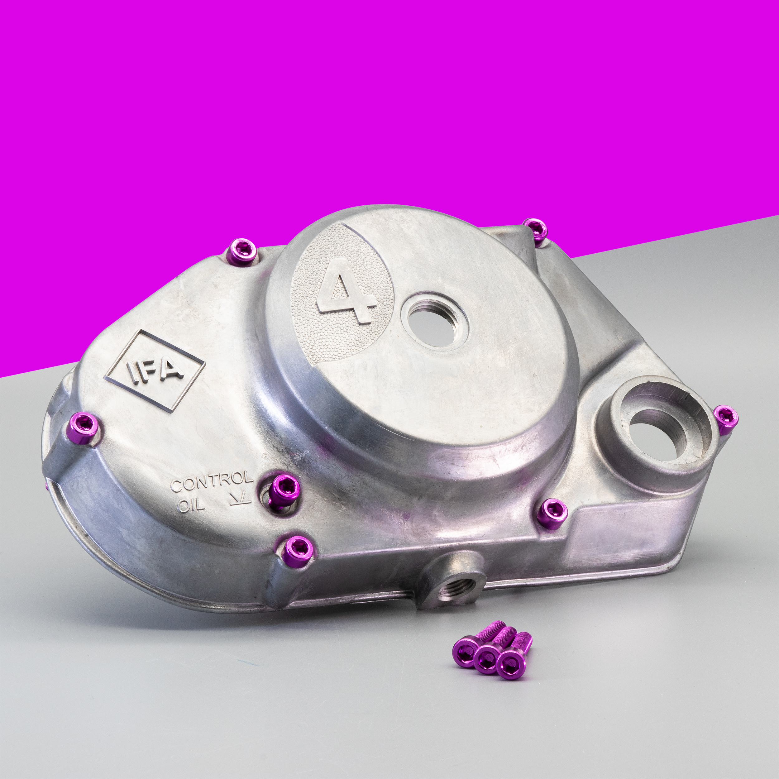 SET Aluminium Schrauben Motordeckel 10-teilig lila eloxiert S51