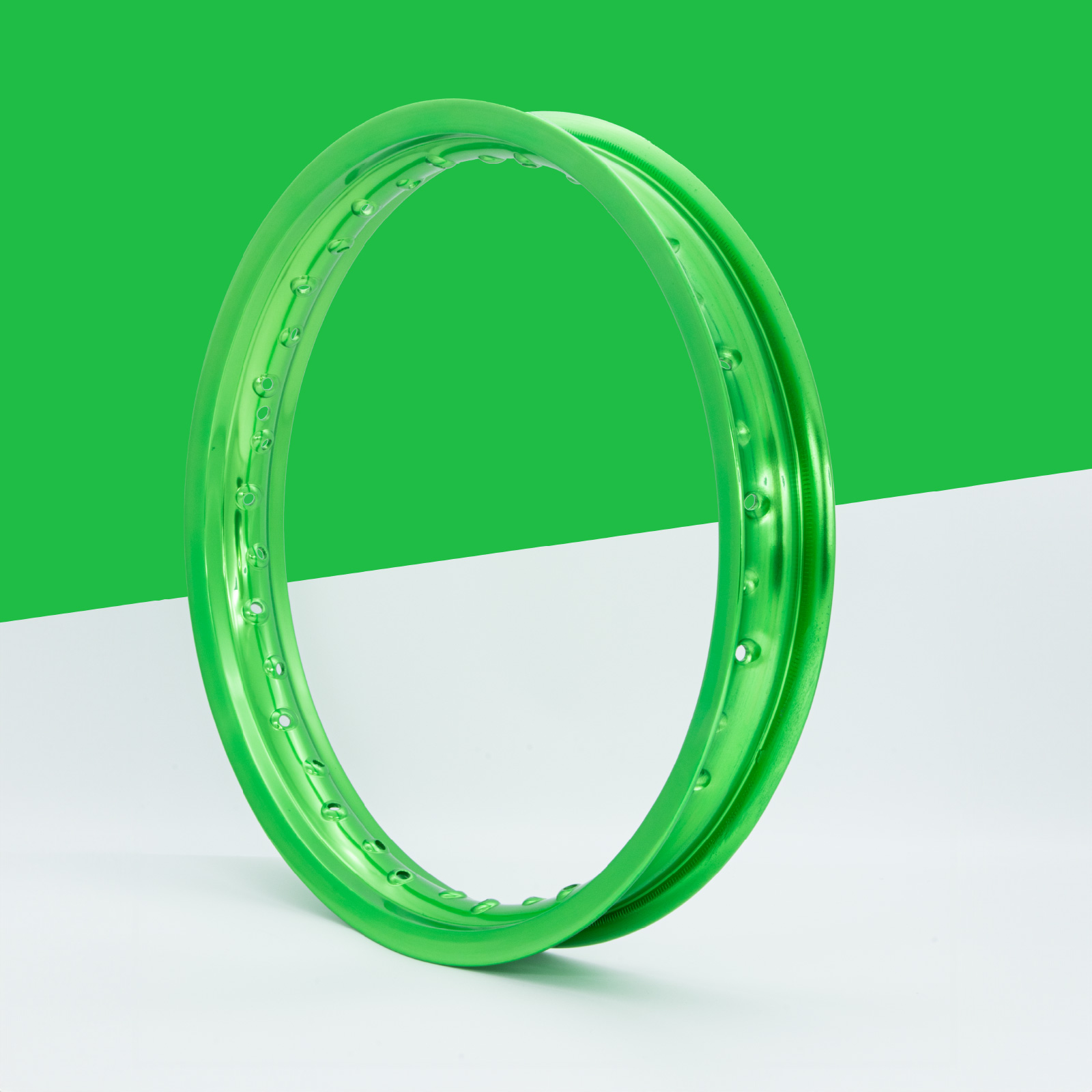 Felge Felgenring 1,85 x 16 Aluminium eloxiert grün Farbe: grün