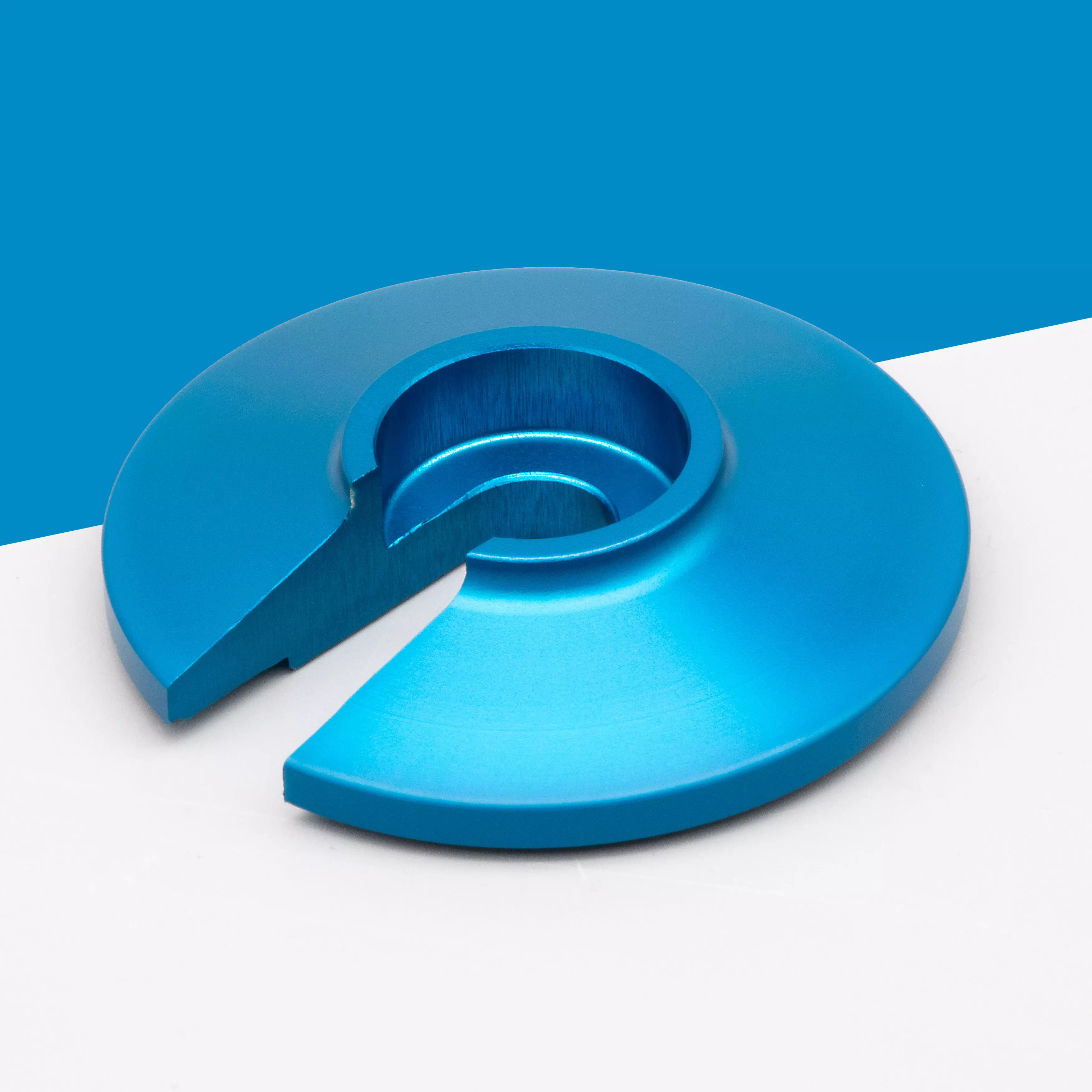 Steckscheibe blau massiv ALU CNC-gefräst S51 S50 ETZ