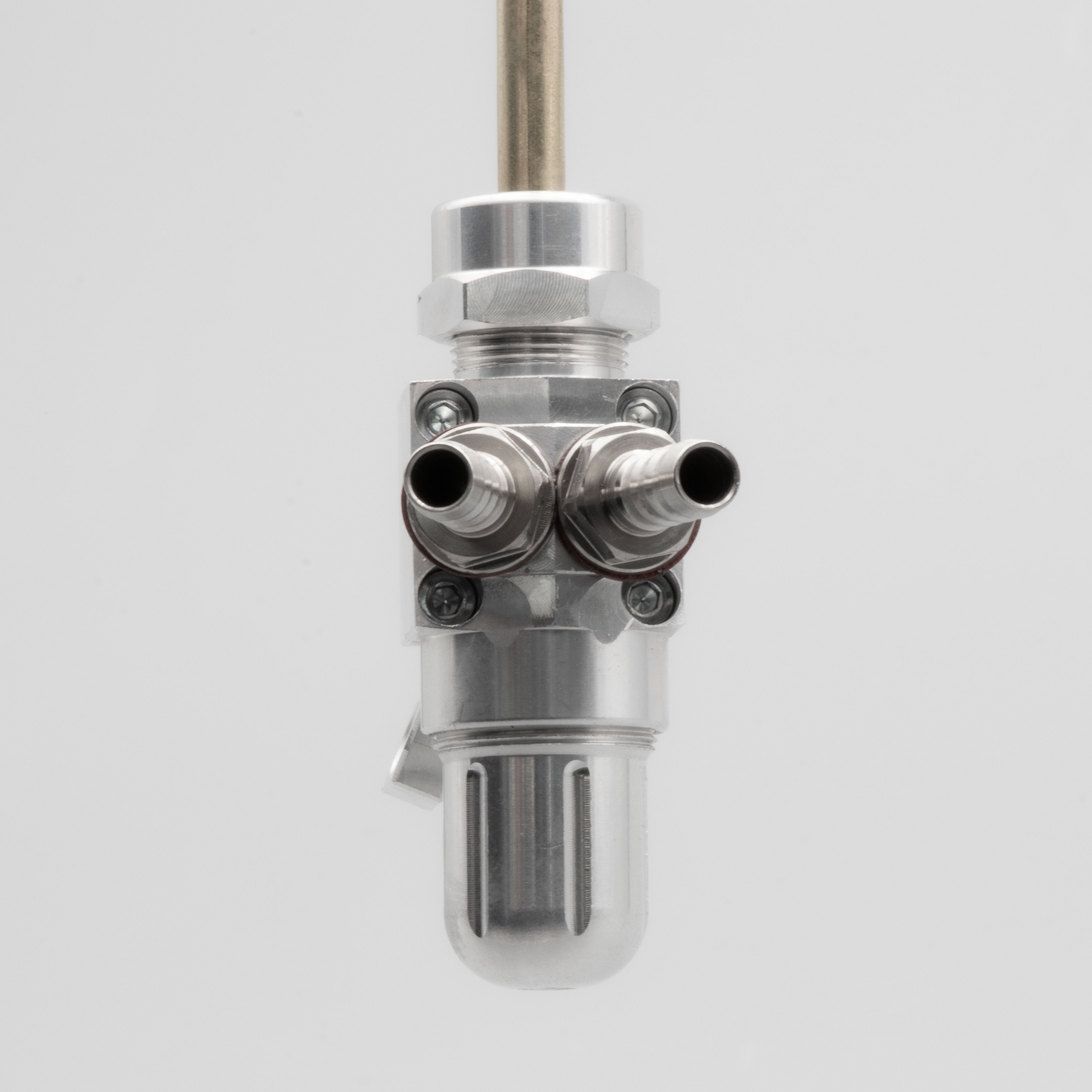 CNC Benzinhahn 400+ Durchfluss mit 2 Anschlüssen - Farbe: natur