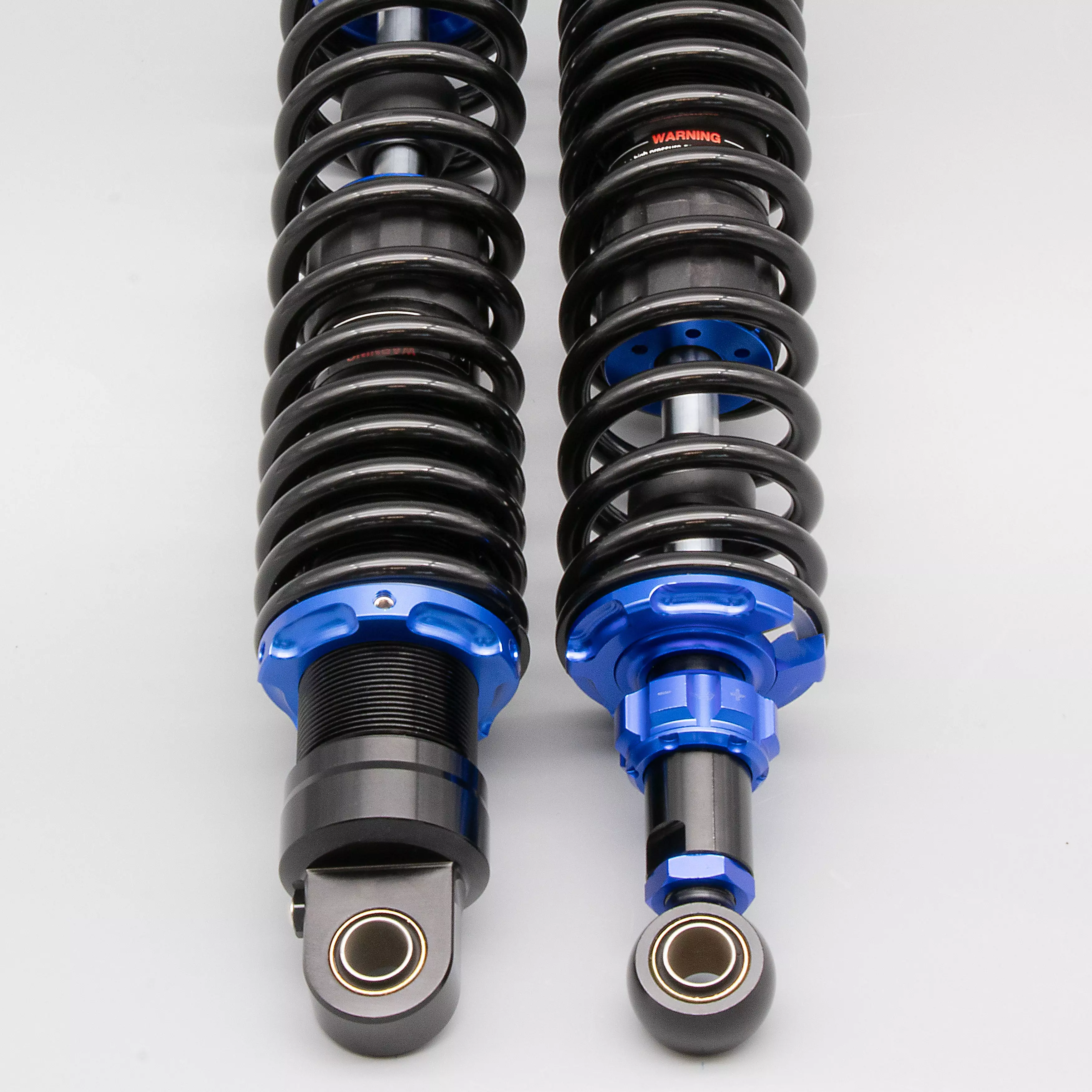 SET Stoßdämpfer Federbein Gasdruck 385mm einstellbar blau