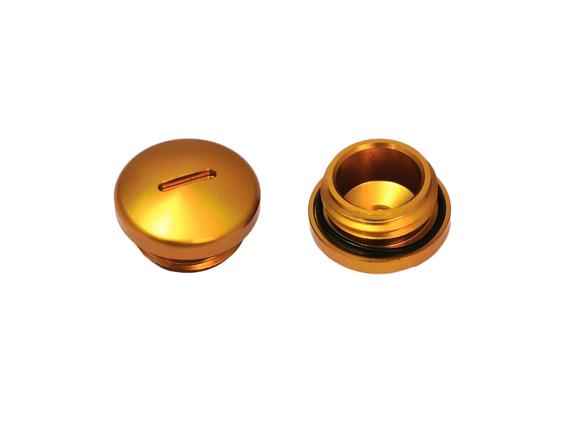 Verschlussschraube Kupplungsdeckel gold Tuning ALU m. Schlitz S51 SR50 KR51/2