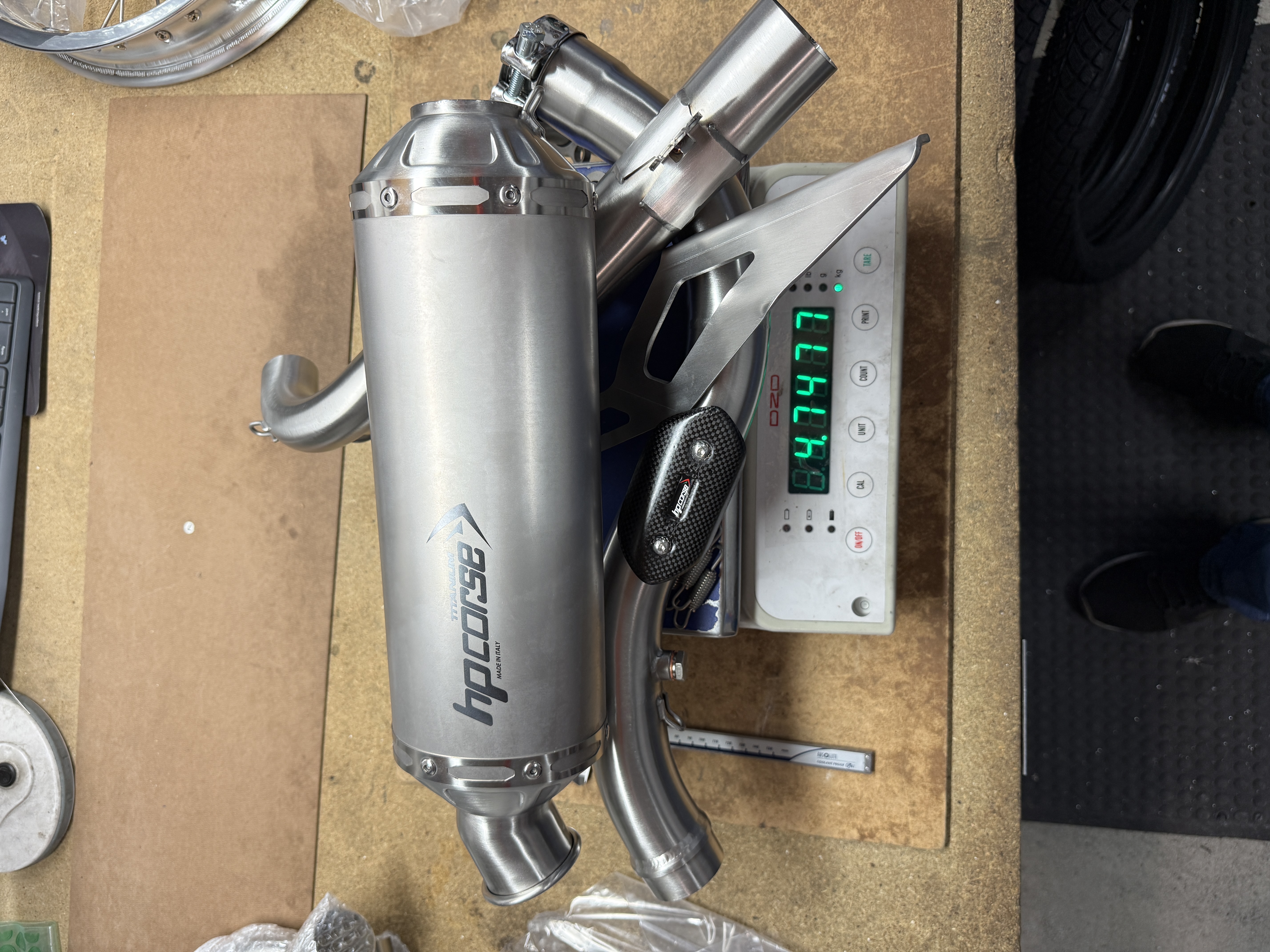 RACING Auspuffanlage kpl. mit Krümmer und Endschalldämpfer TITANIUM HP Corse f. KOVE 800X Pro / Rally / GT