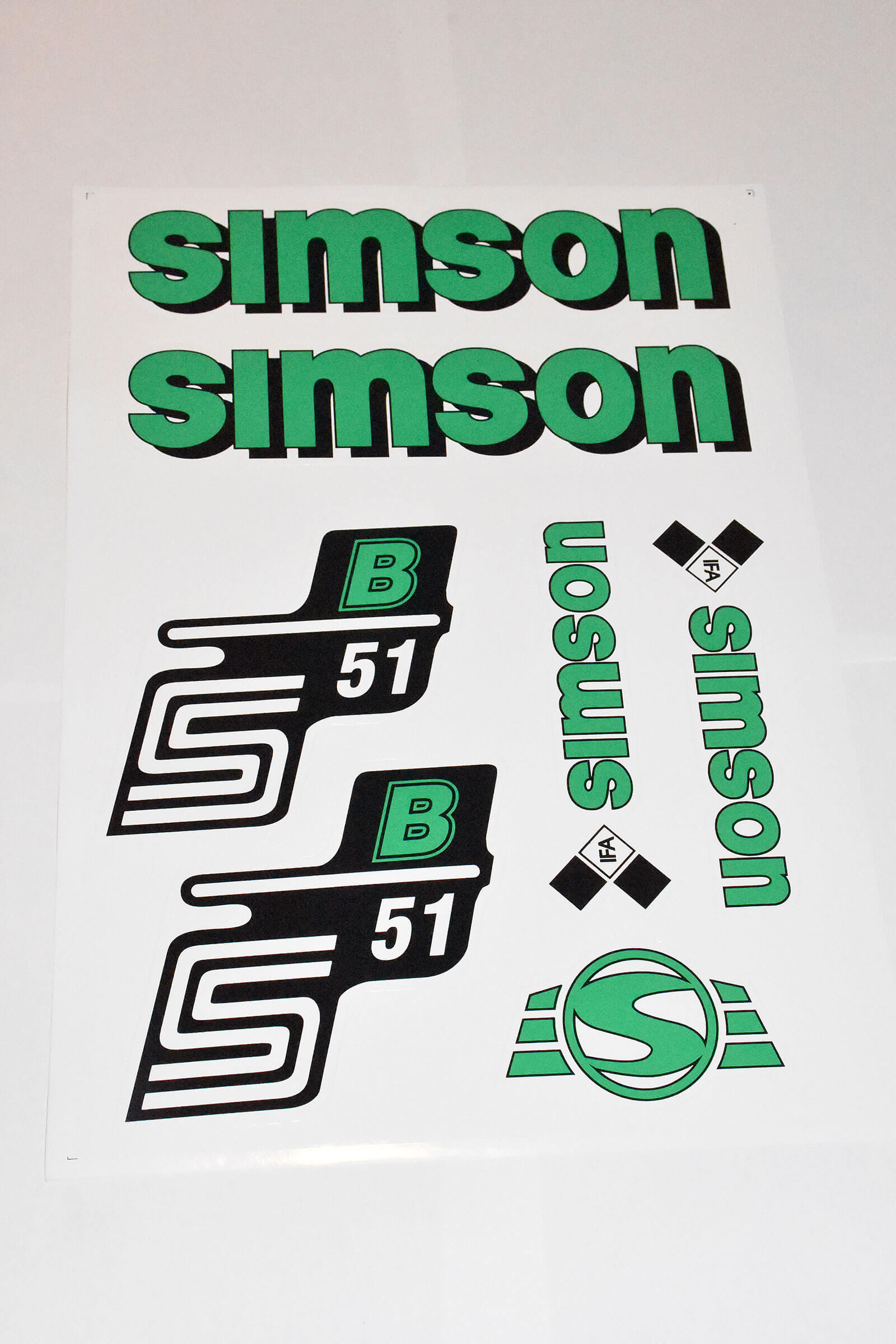 Aufkleber Schriftzug Set grün S51 B