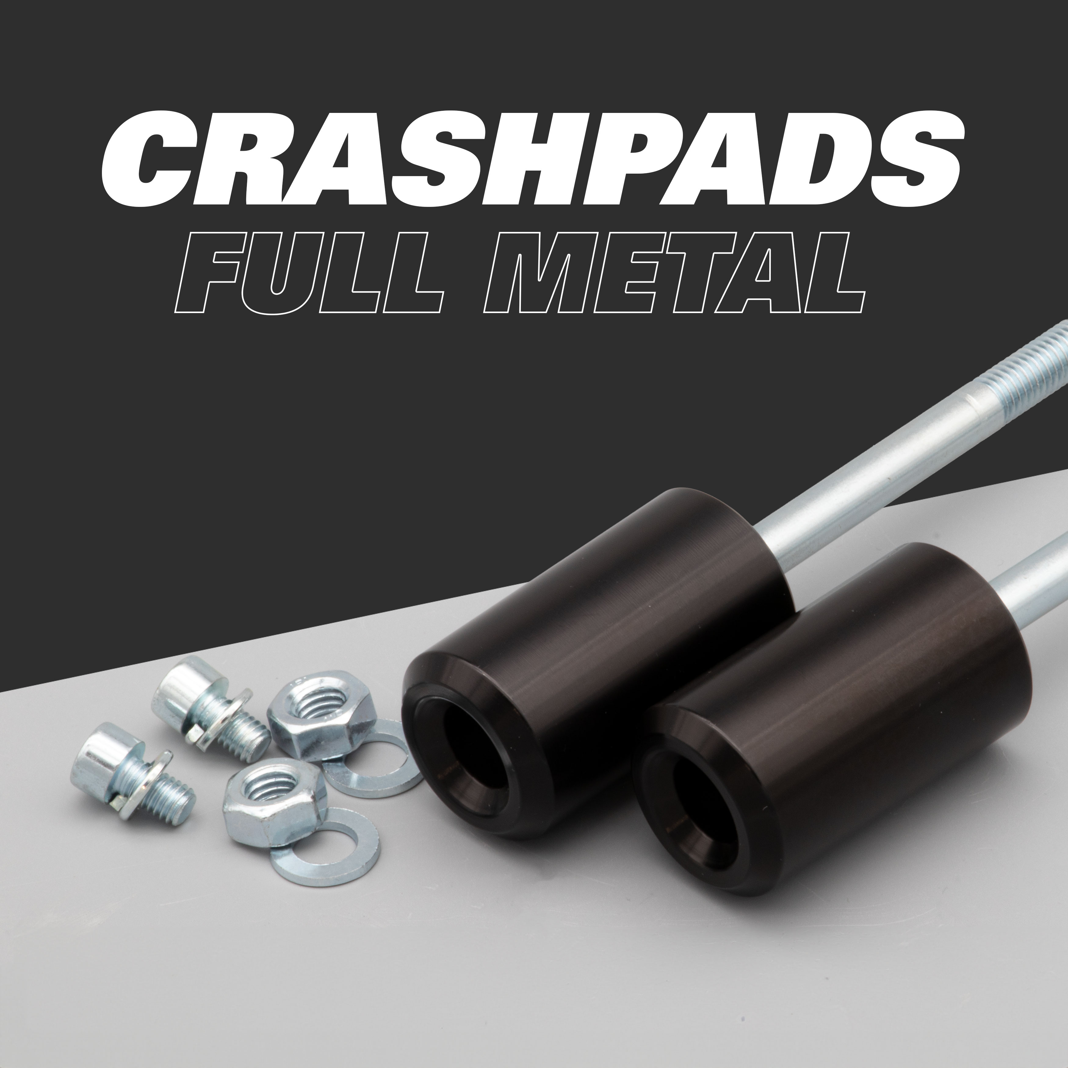 CNC Alu Sturzpads Crashpads f. Simson schwarz