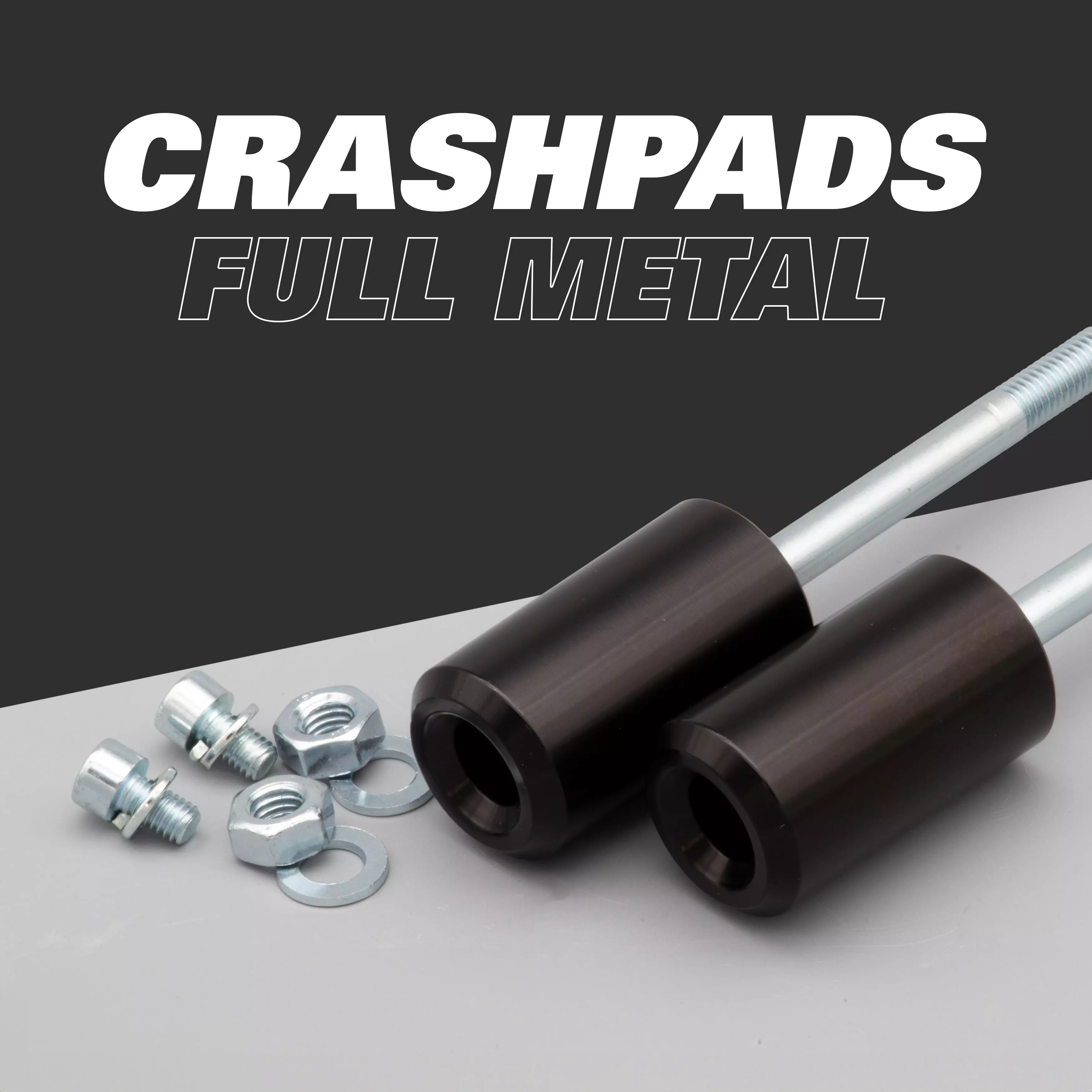 CNC Alu Sturzpads Crashpads f. Simson schwarz