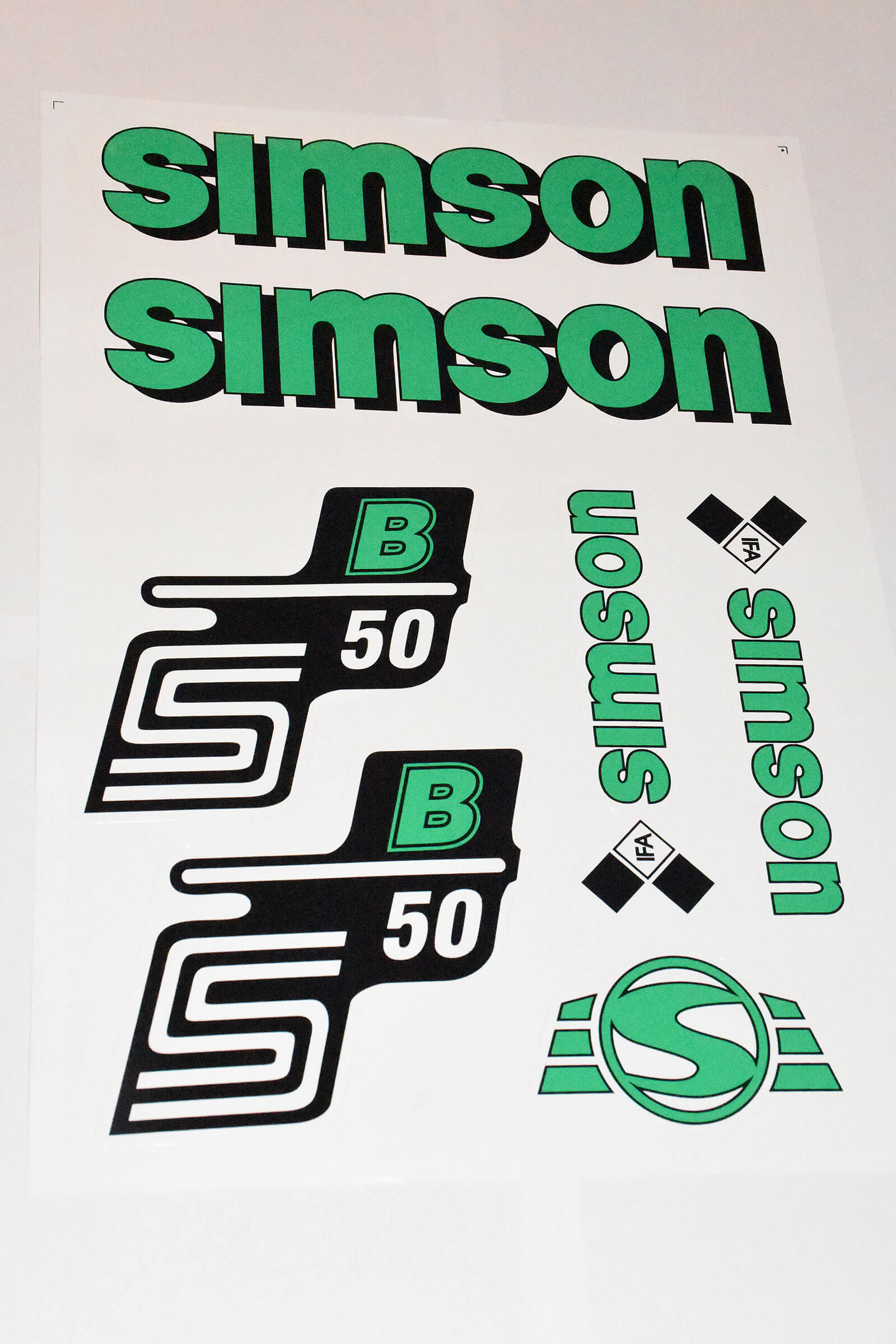 Aufkleber Schriftzug Set grün S50 B