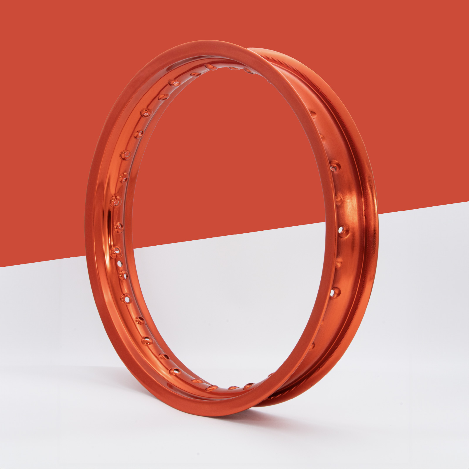 Felge Felgenring 1,85 x 16 Aluminium eloxiert orange Farbe: orange