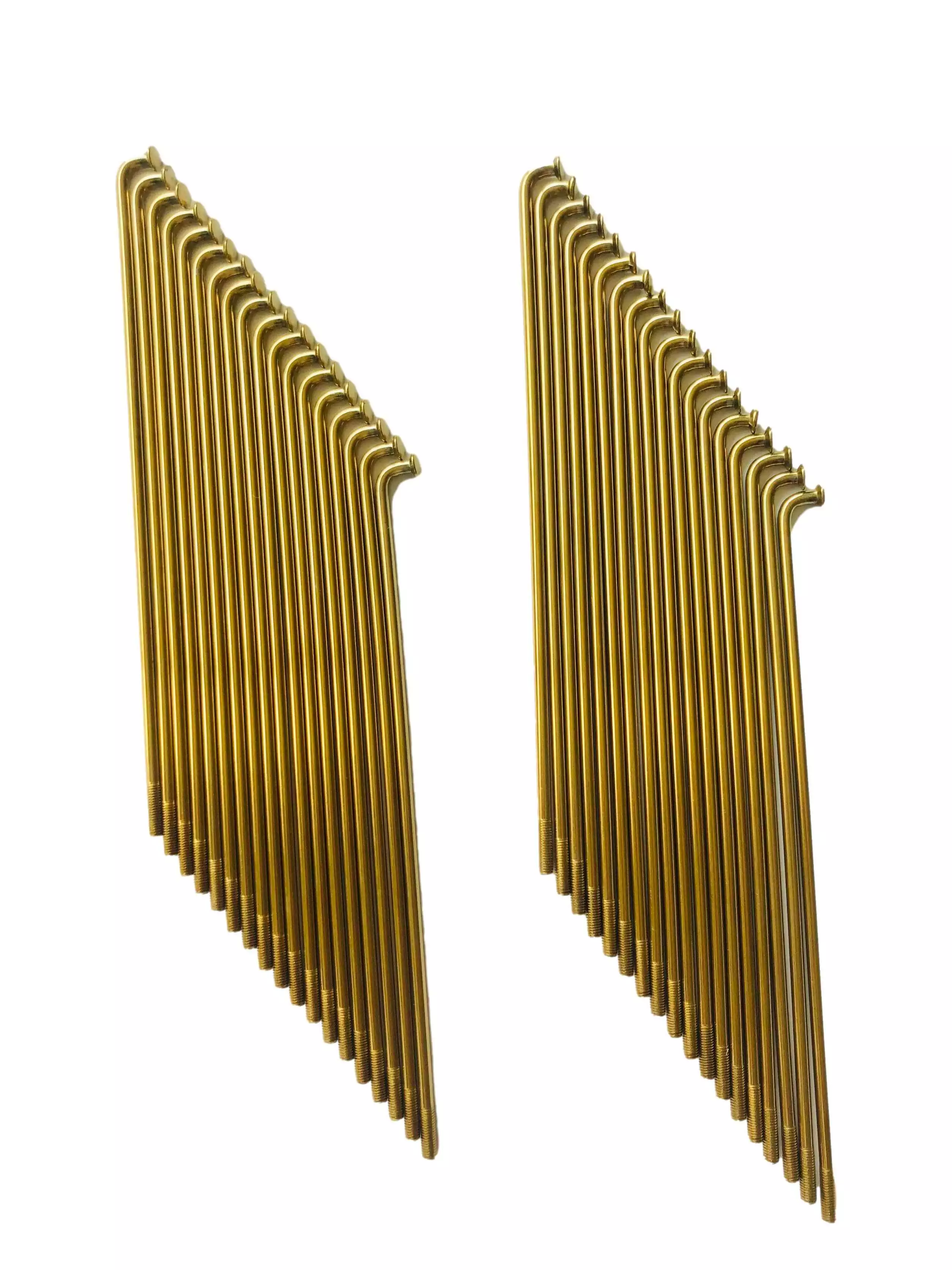 Speichensatz SB-Nabe VERSTÄRKT M4 18x171 mm / 18x177 mm Edelstahl gold Titan