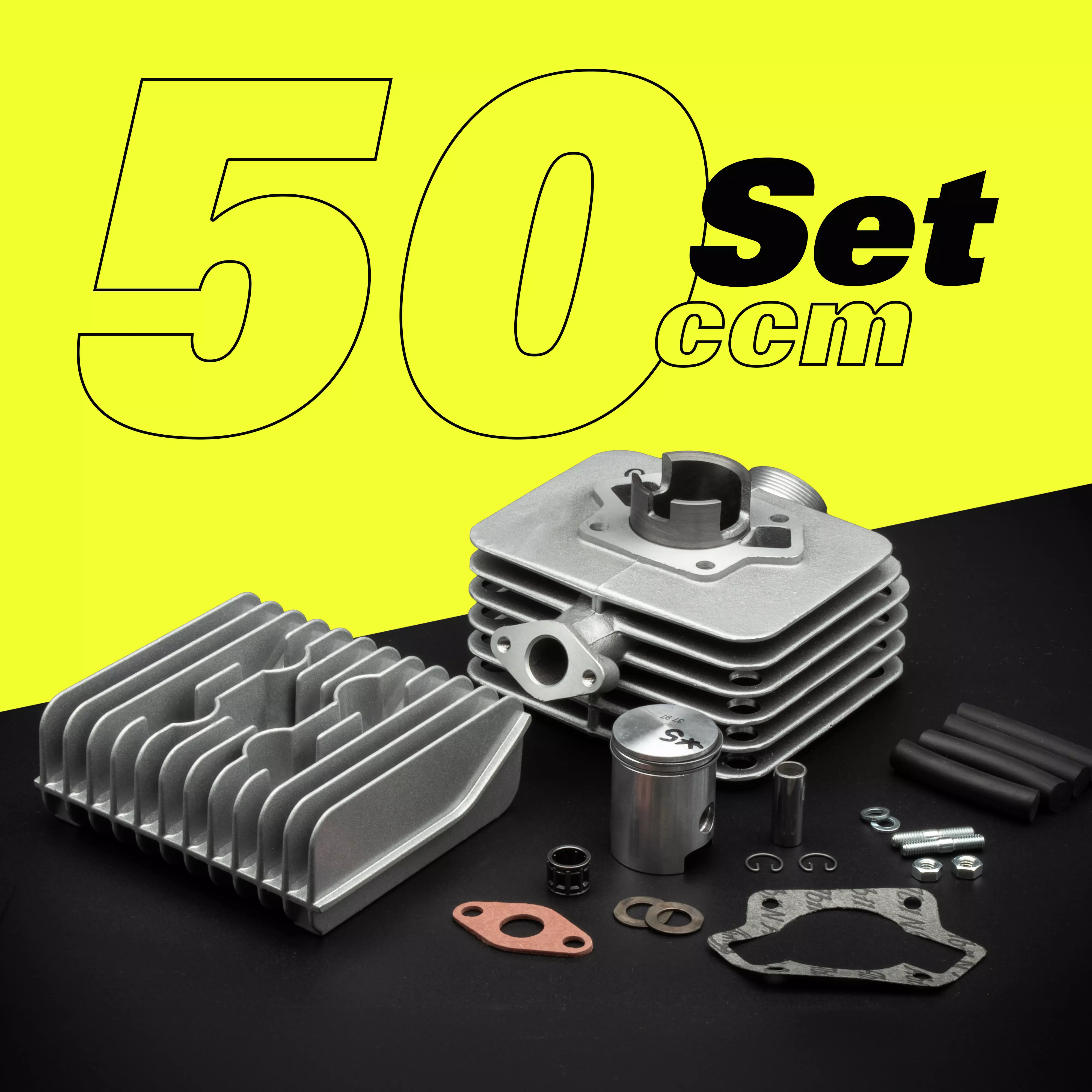 SET Zylinder SM51G OPTIMIERT inkl. Kolben + Kopf S51 KR51 ø 38,00 / 50ccm