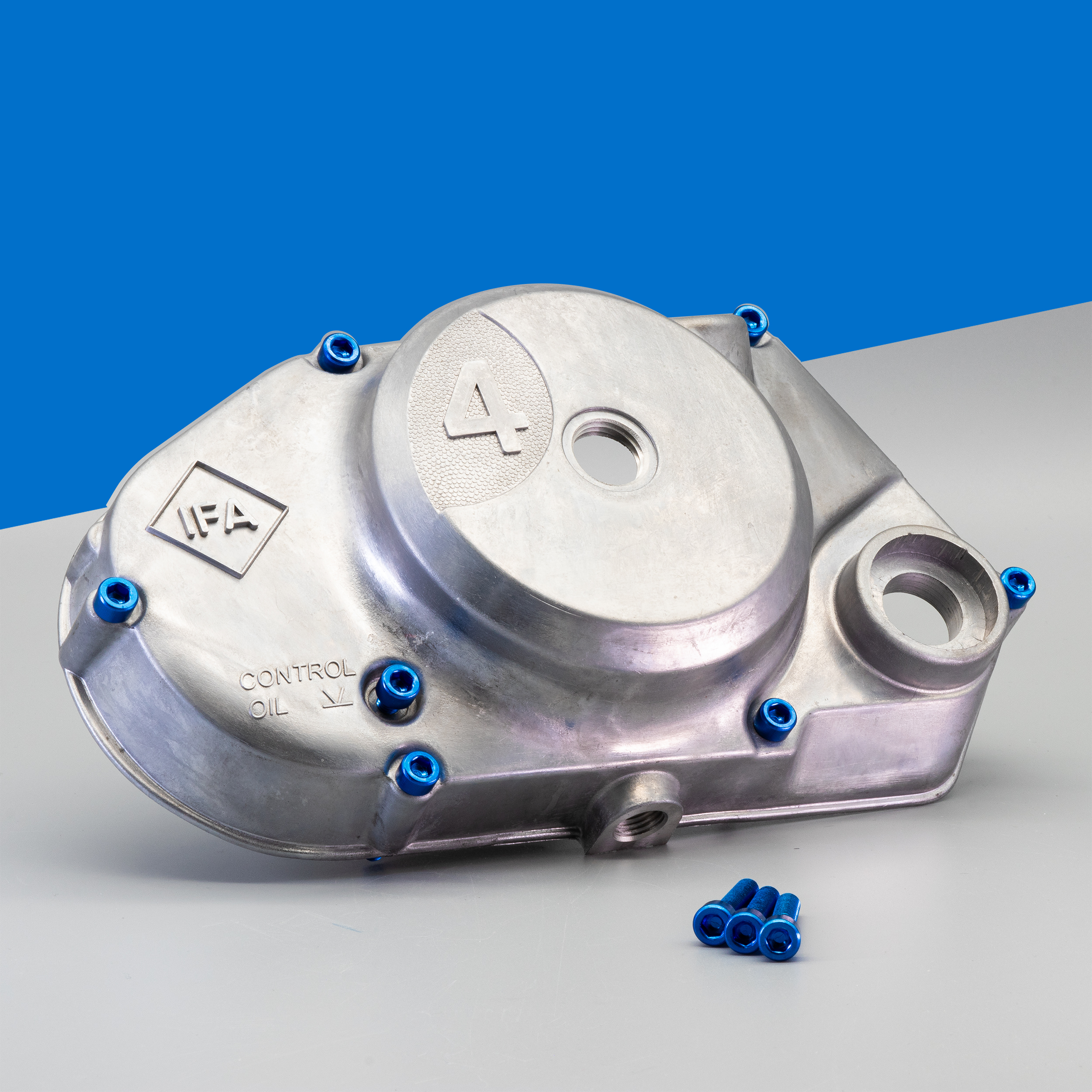 SET Aluminium Schrauben Motordeckel 10-teilig blau eloxiert S51