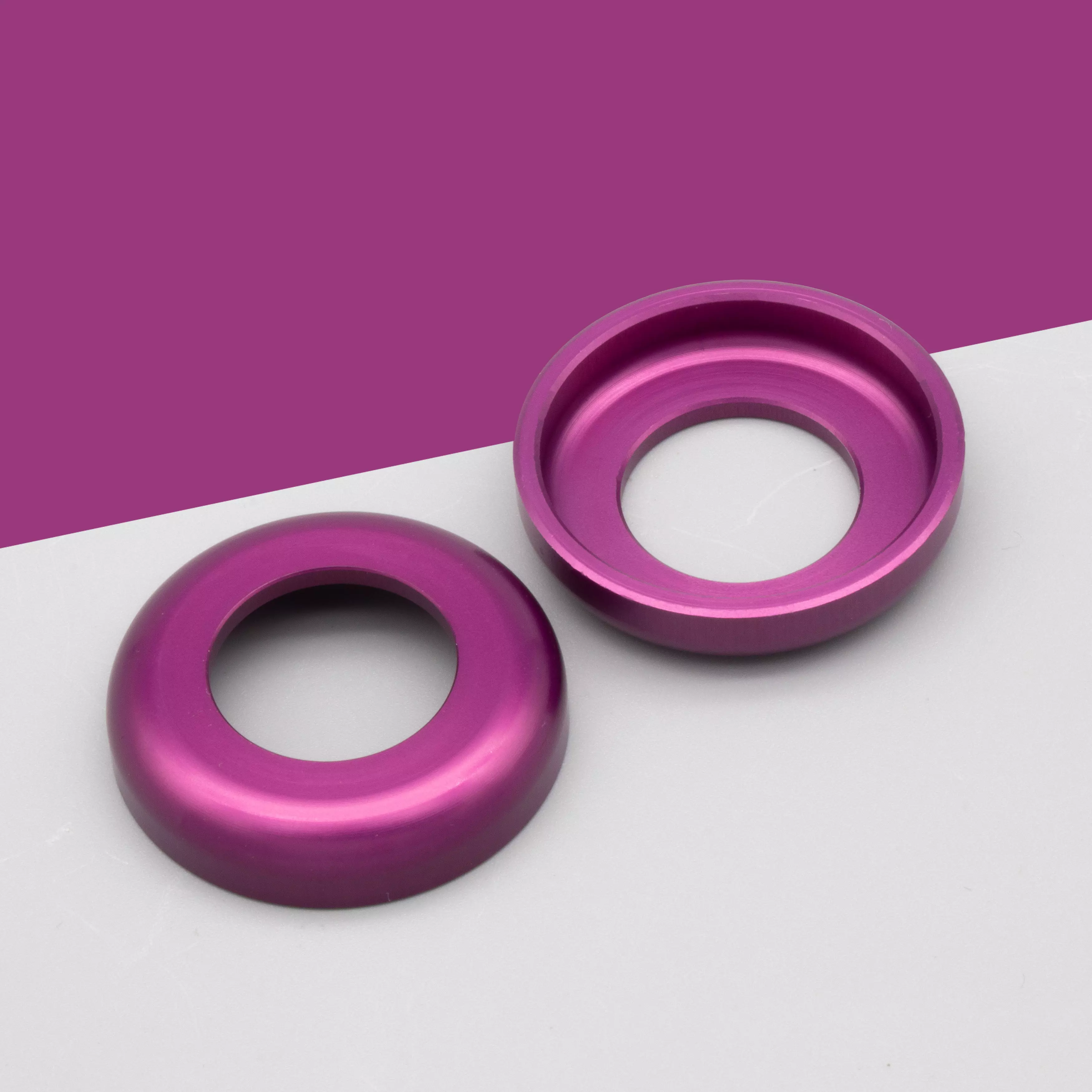 Set CNC ALU Scheibe lila Schwingenlagerbolzen S50/S51