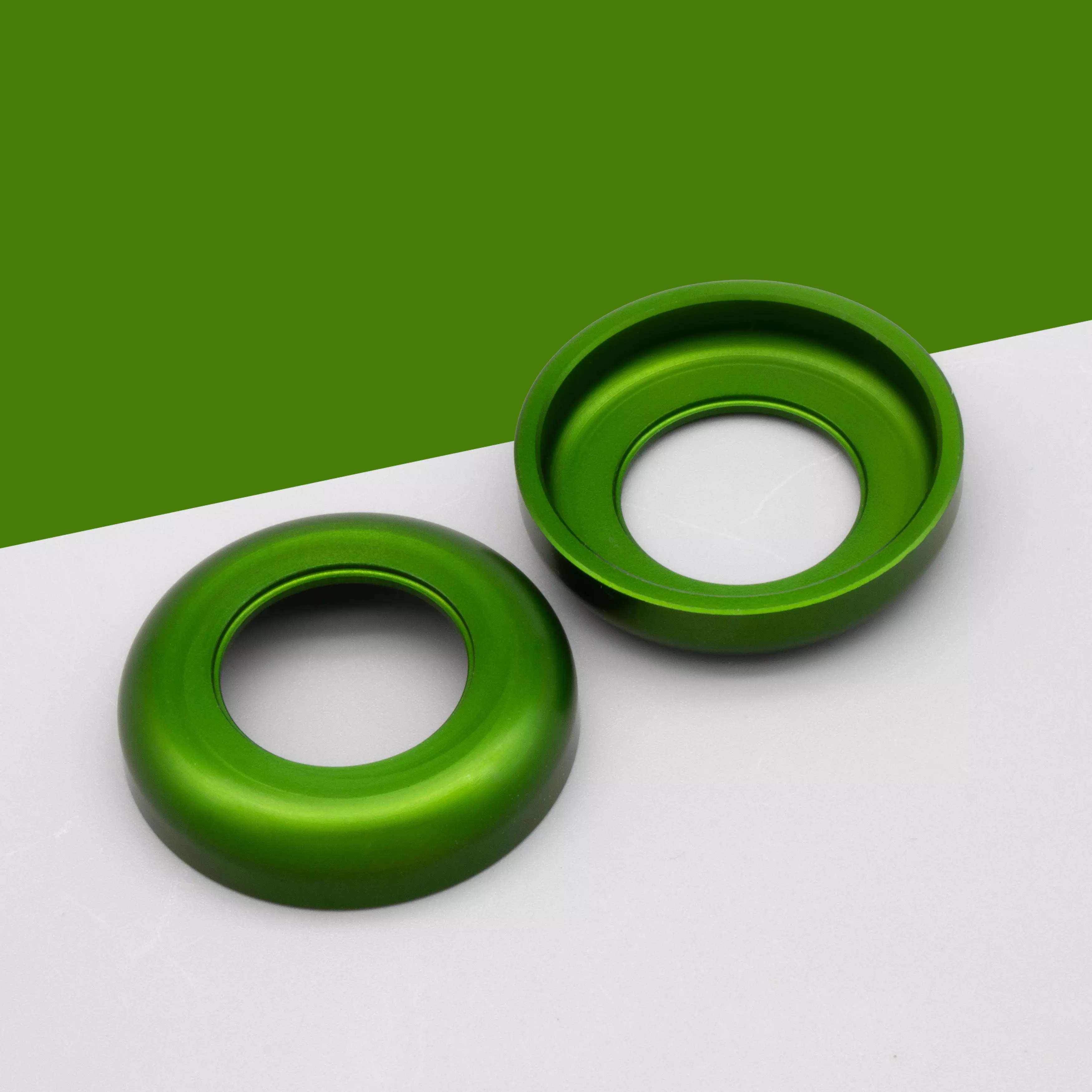 Set CNC ALU Scheibe grün Schwingenlagerbolzen S50/S51