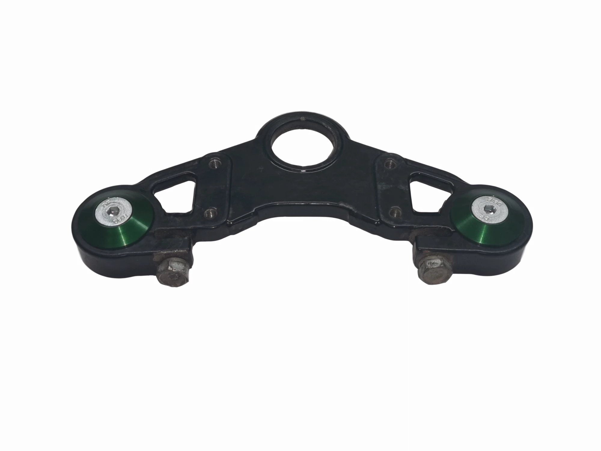 013141-5_1 Set CNC ALU Scheibe Washer Telegabel Gabelführung oben grün groß S51 Enduro / S50