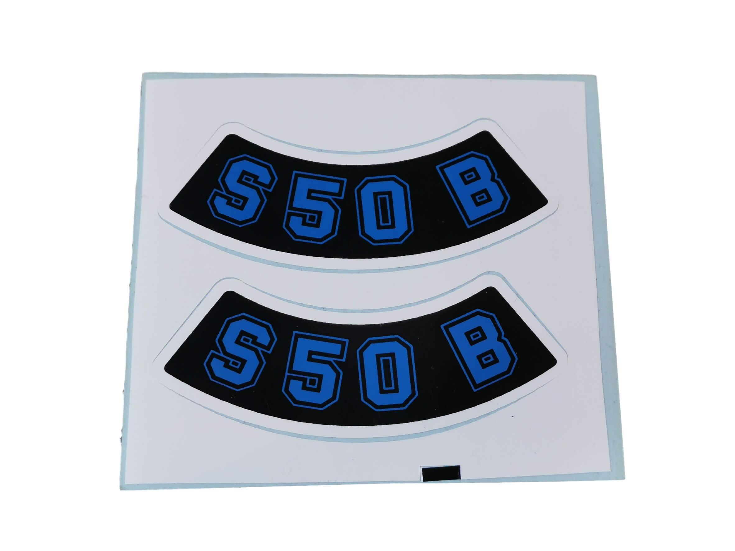 Aufkleber Schriftzug Seitendeckel passt S50B blau