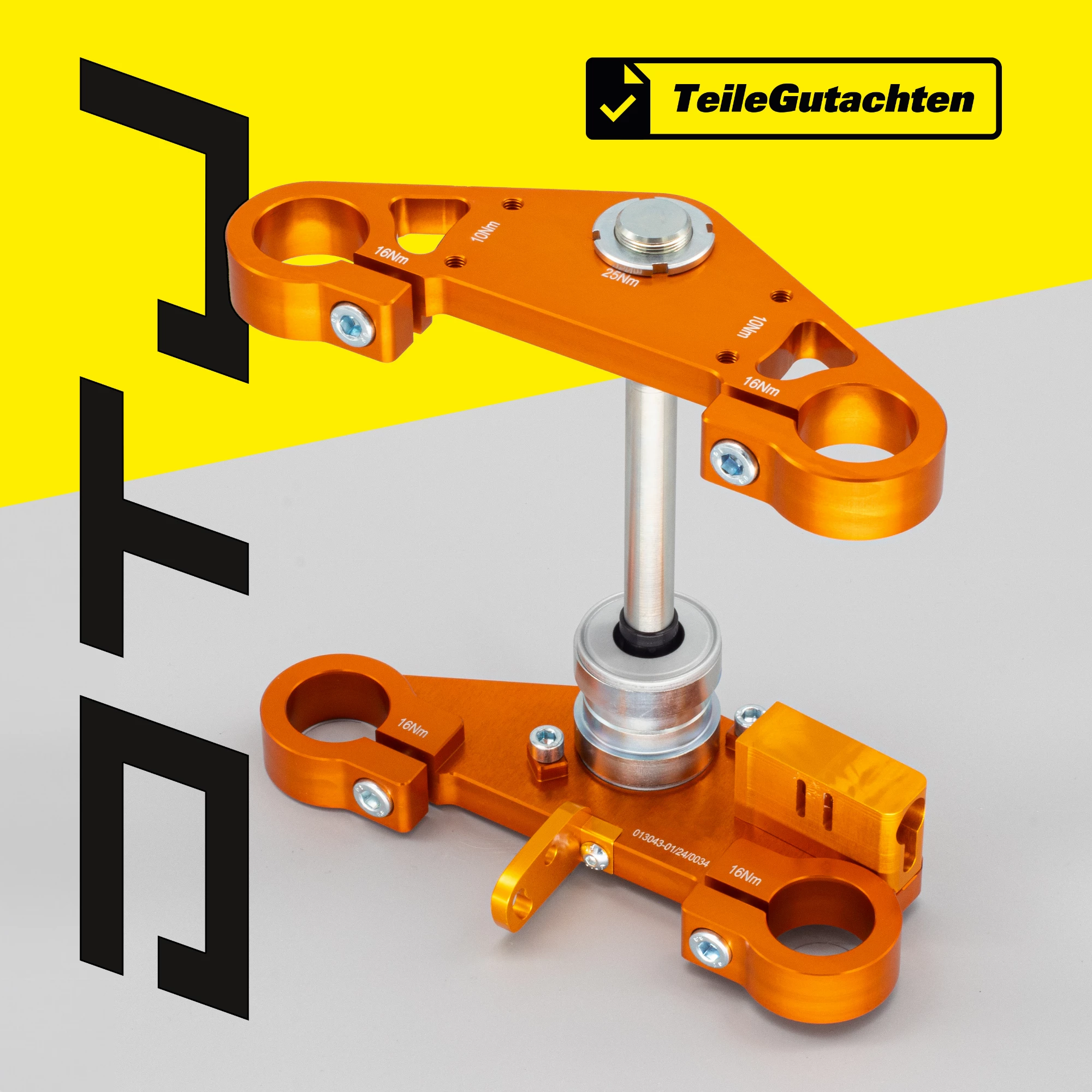 CNC Gabelbrücke orange S51 S50 Farbe: orange