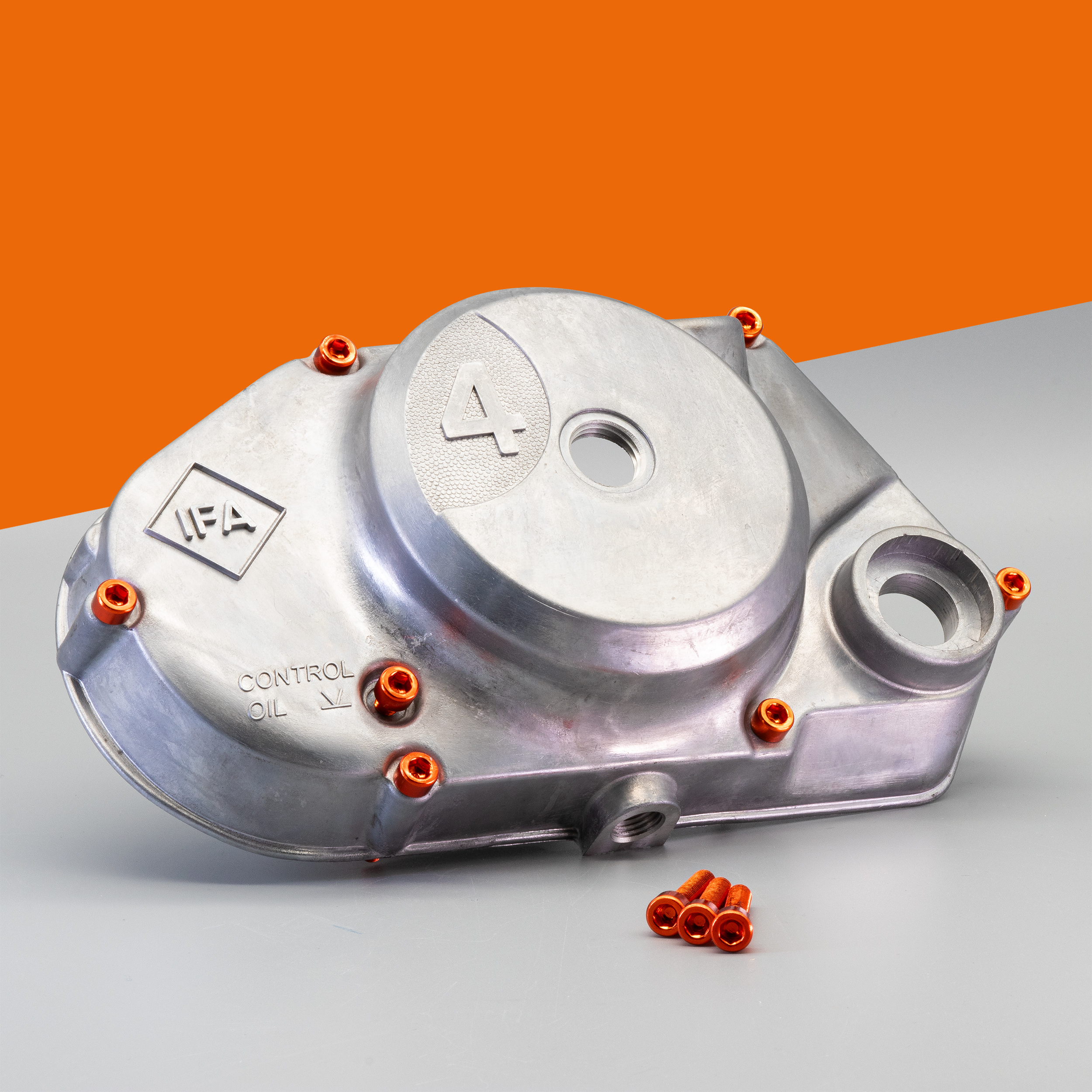 SET Aluminium Schrauben Motordeckel 10-teilig orange eloxiert S51