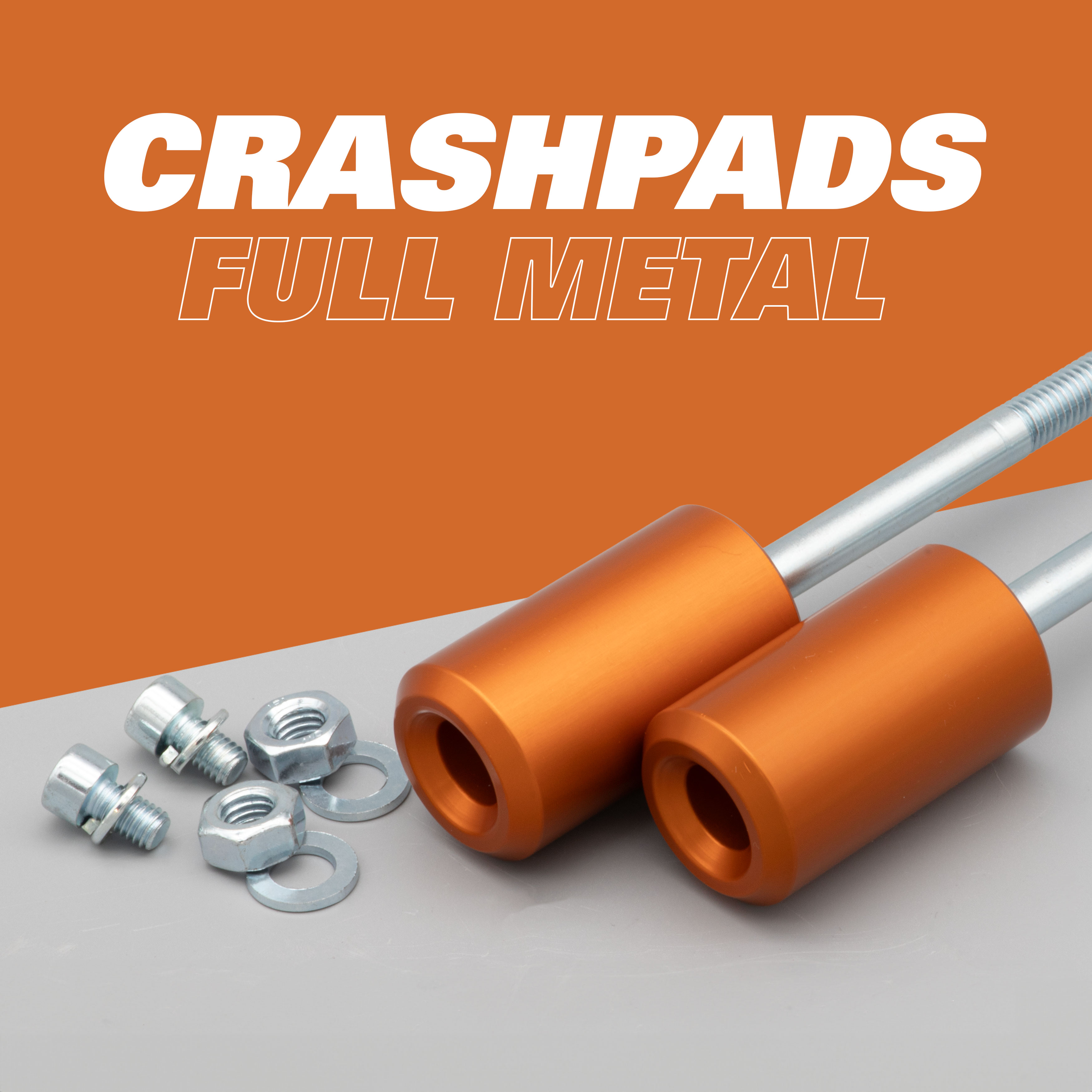 CNC Alu Sturzpads Crashpads f. Simson orange