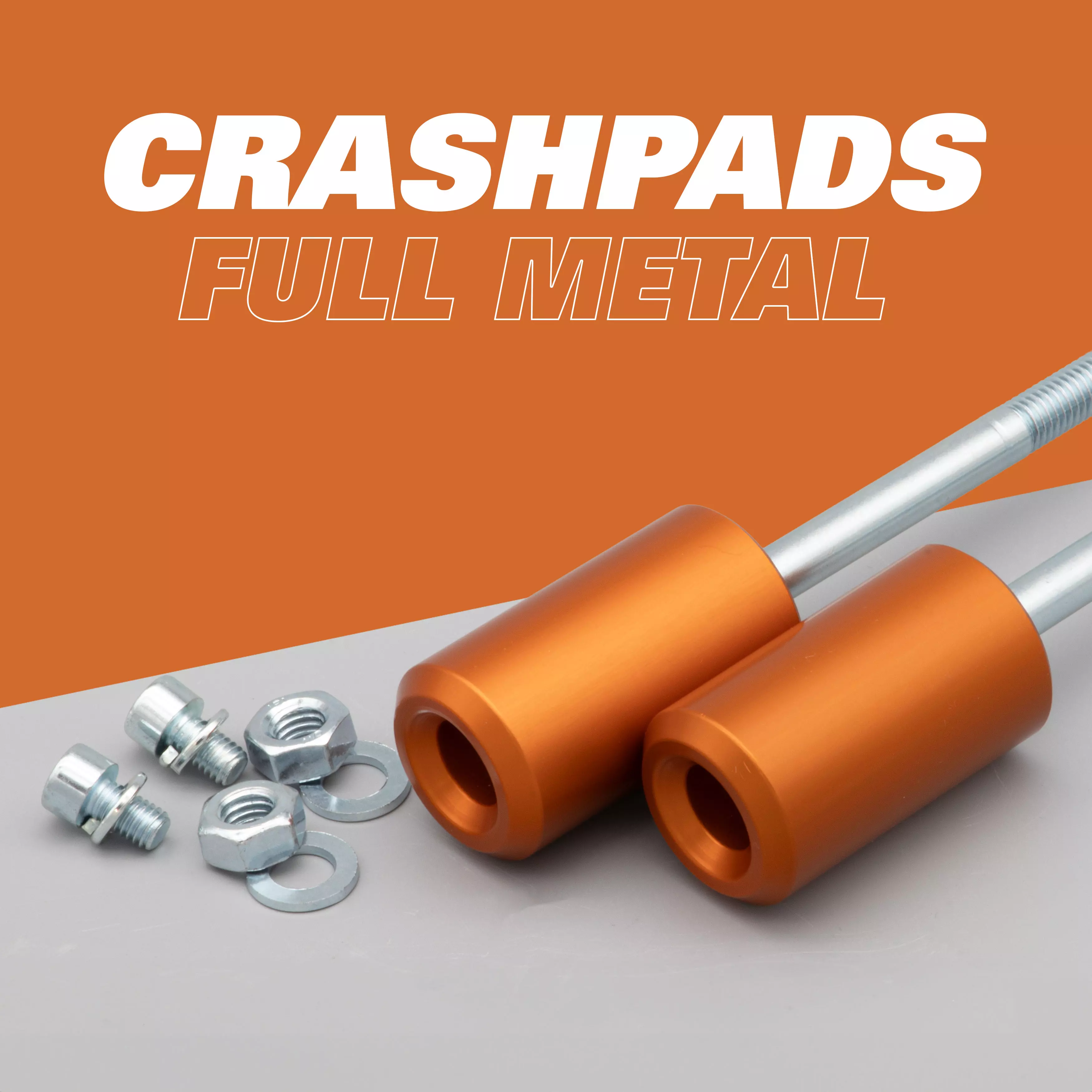 CNC Alu Sturzpads Crashpads f. Simson orange