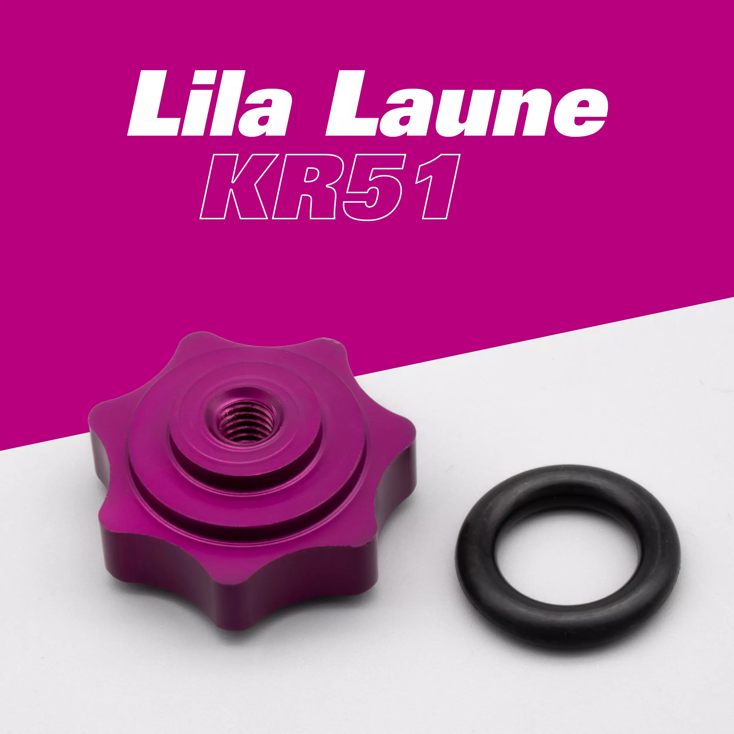 CNC Sterngriffmutter aus Alu f. Haube f. Simson Schwalbe KR51