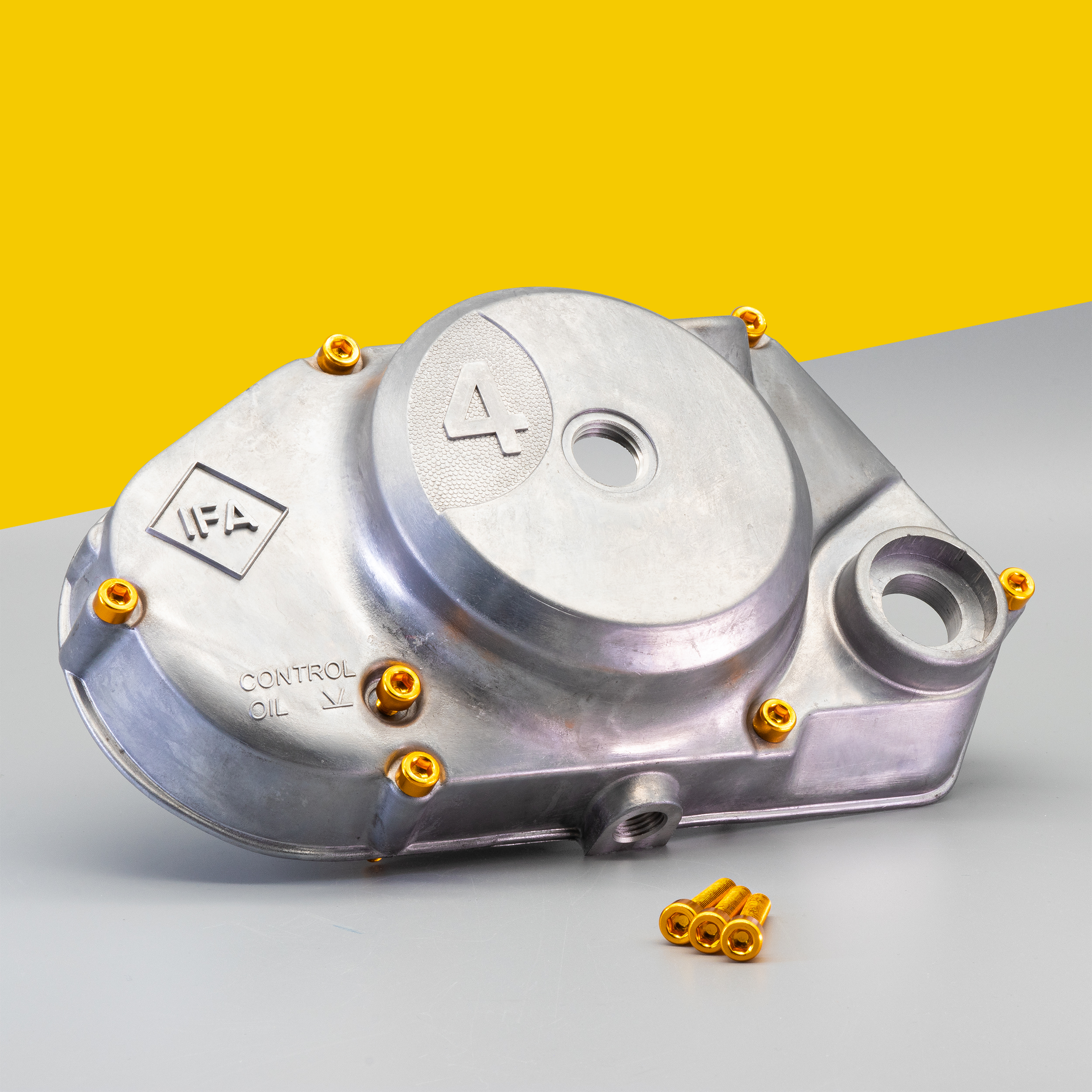 SET Aluminium Schrauben Motordeckel 10-teilig gold eloxiert S51