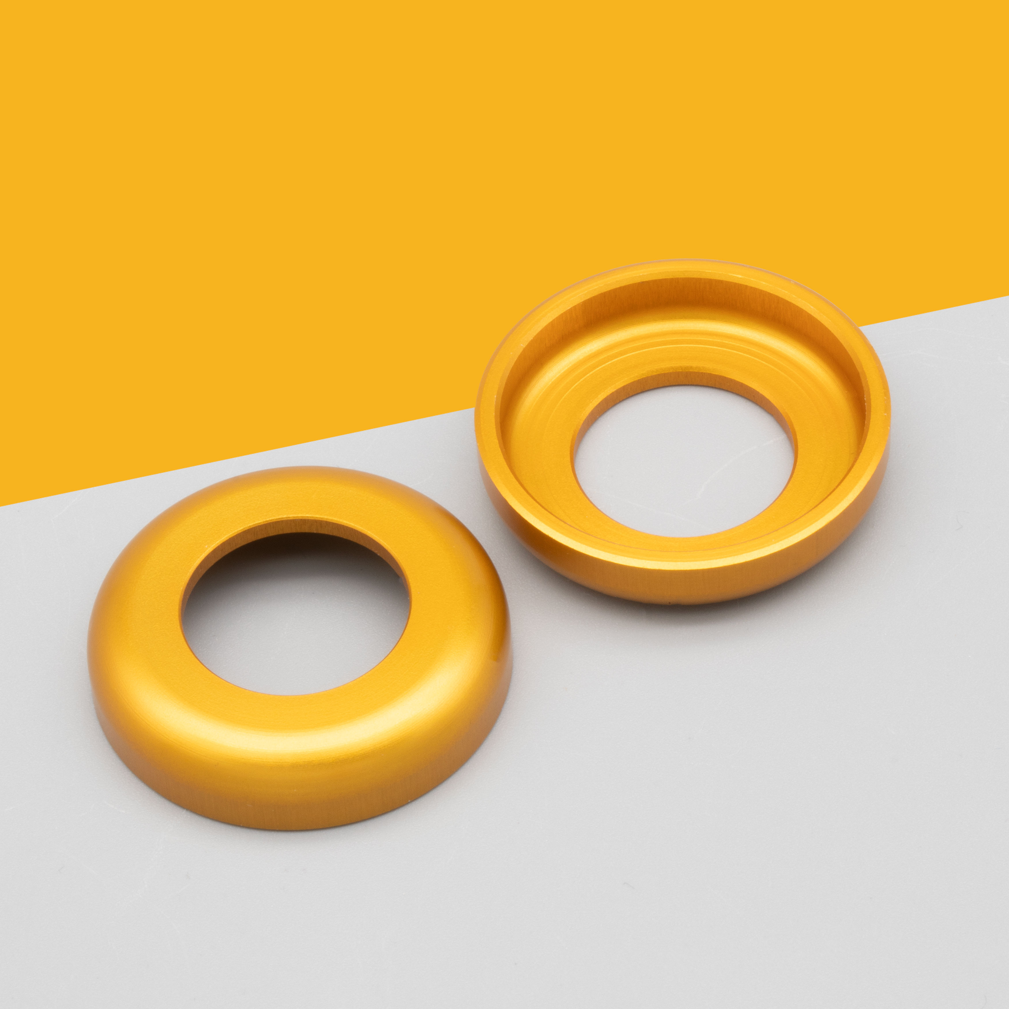 Set CNC ALU Scheibe gold Schwingenlagerbolzen S50/S51