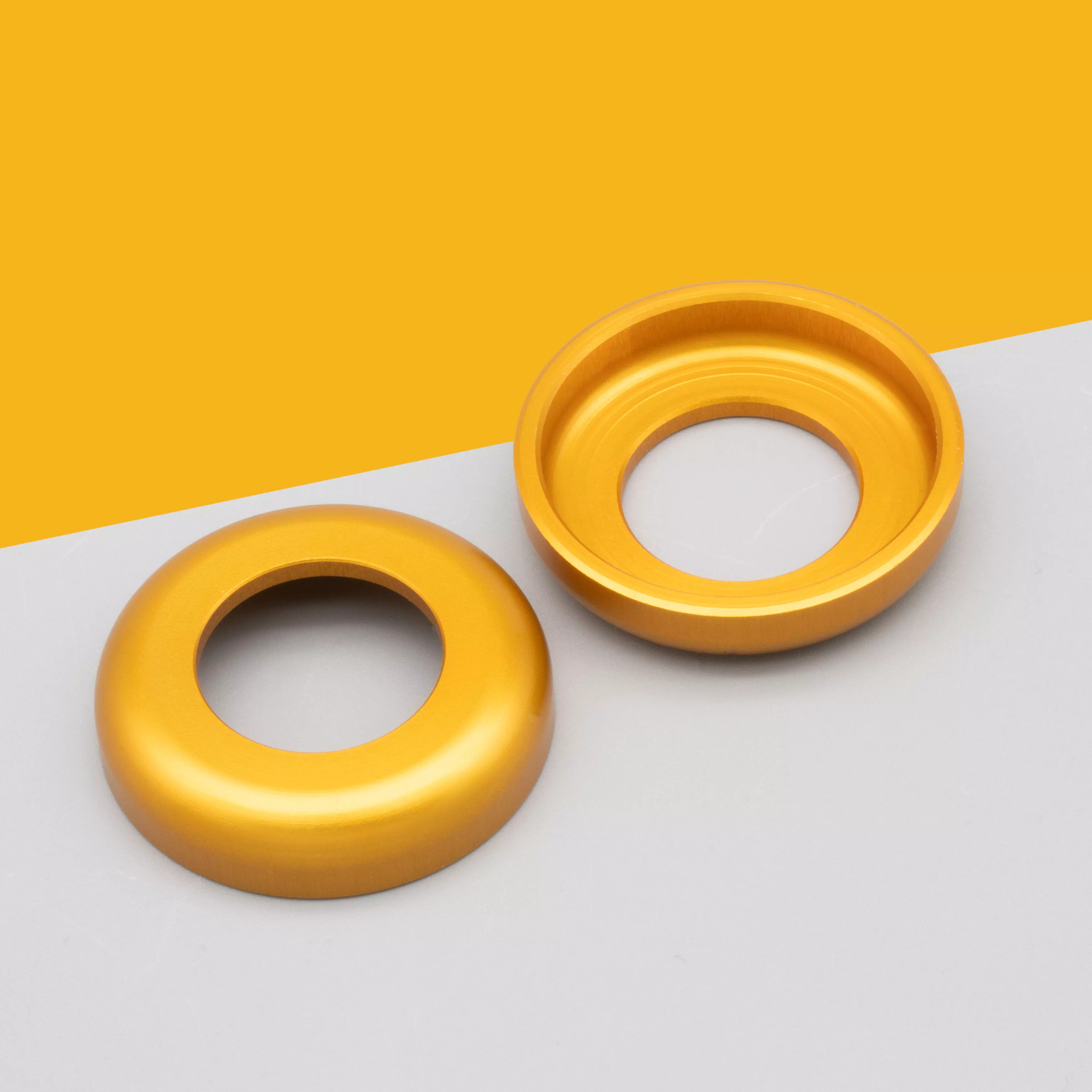 Set CNC ALU Scheibe gold Schwingenlagerbolzen S50/S51