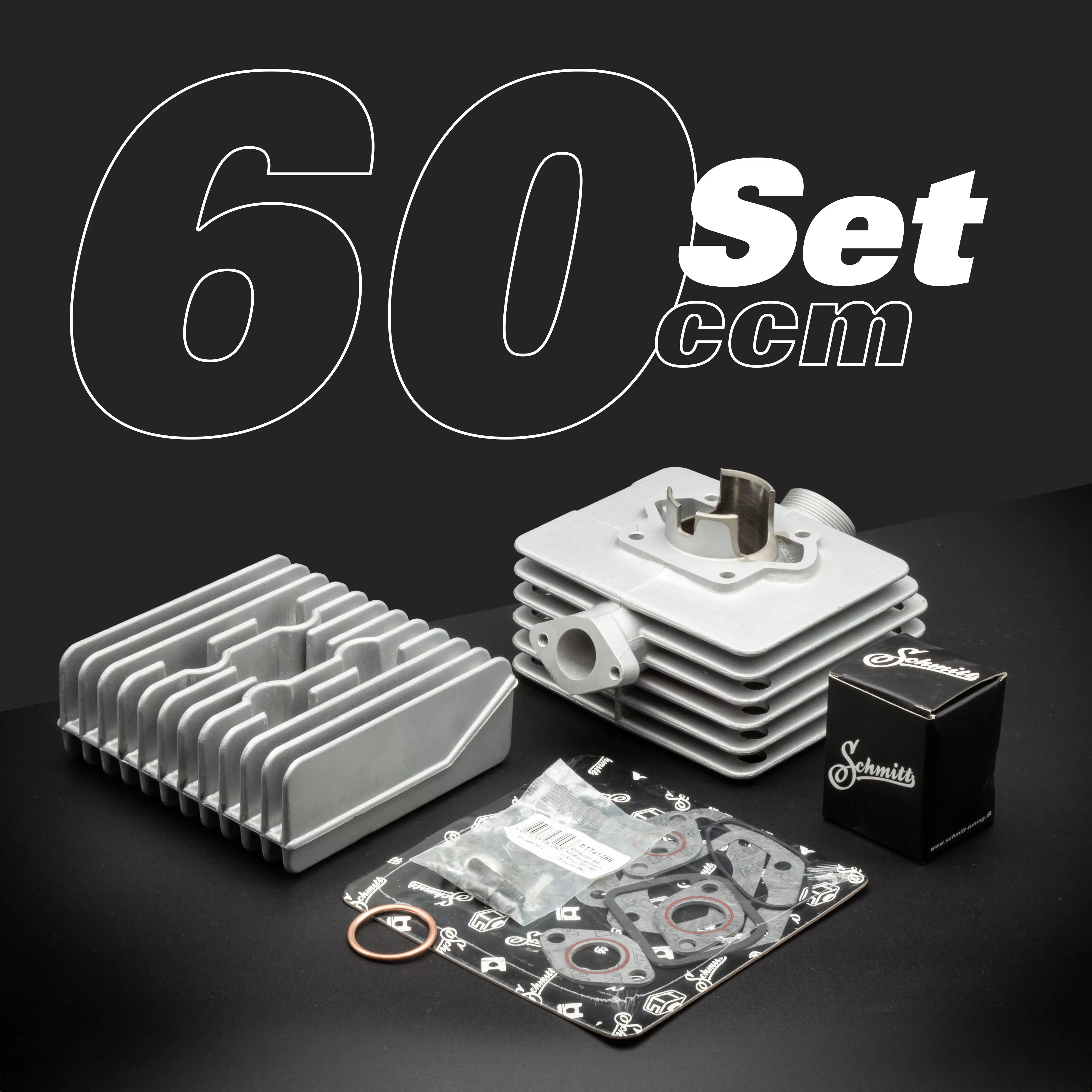 SET SM60N 4-Kanal Nicasil Zylinder inkl. Vertex Kolben