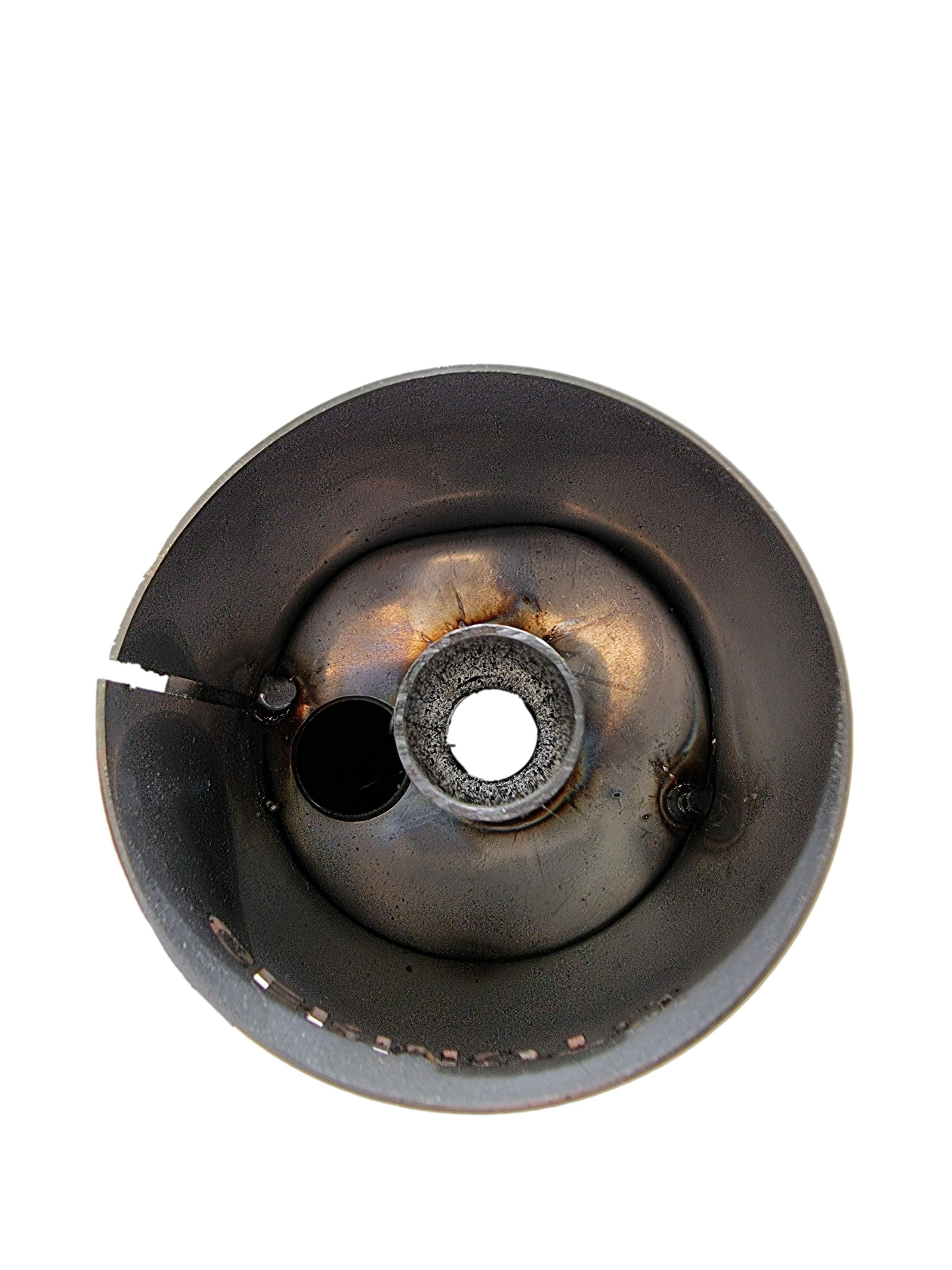 Auspufftopf Tuning 32 mm mit Gegenkonus Edelstahl poliert S51