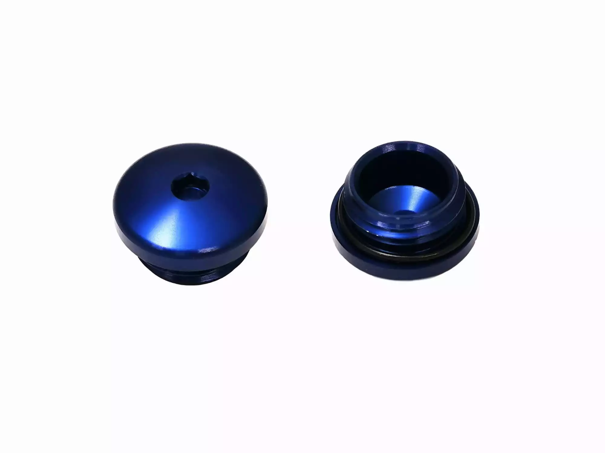 Verschlussschraube Kupplungsdeckel blau Tuning ALU m. Innensechskant S51 SR50 KR51/2