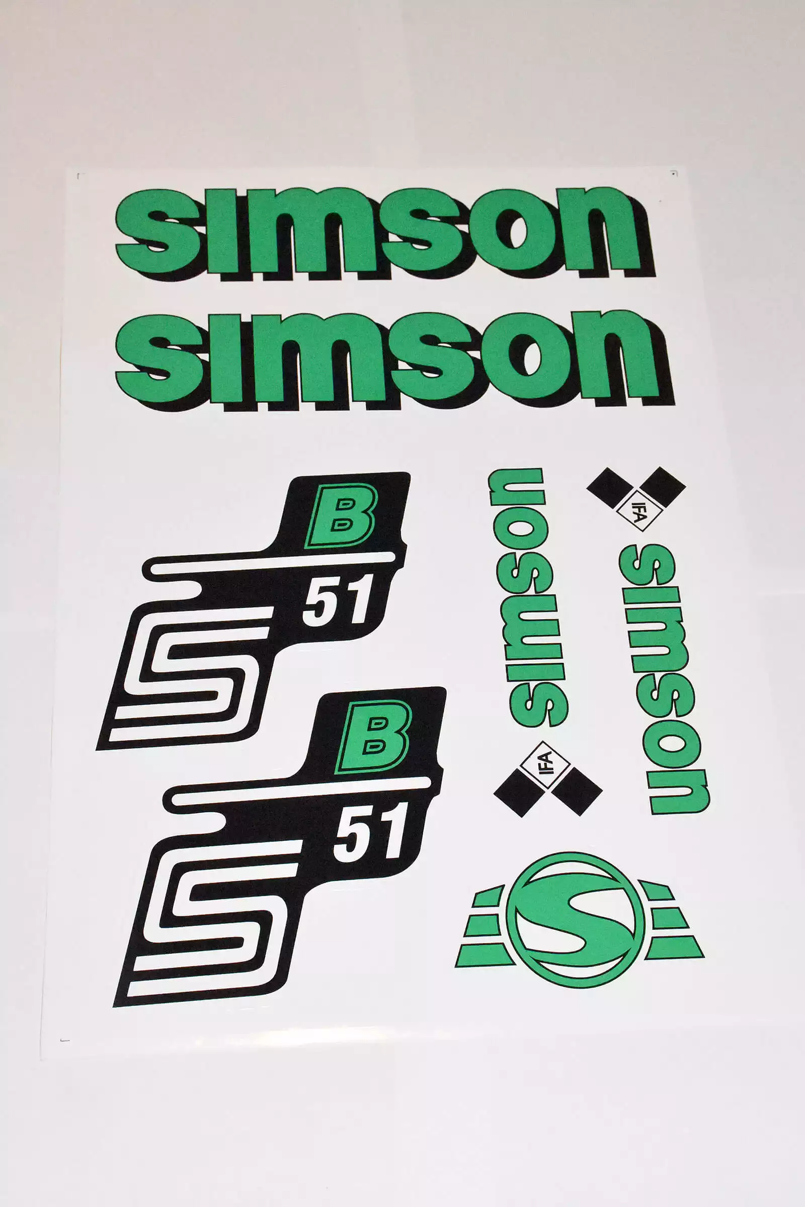 Aufkleber Schriftzug Set grün S51 B