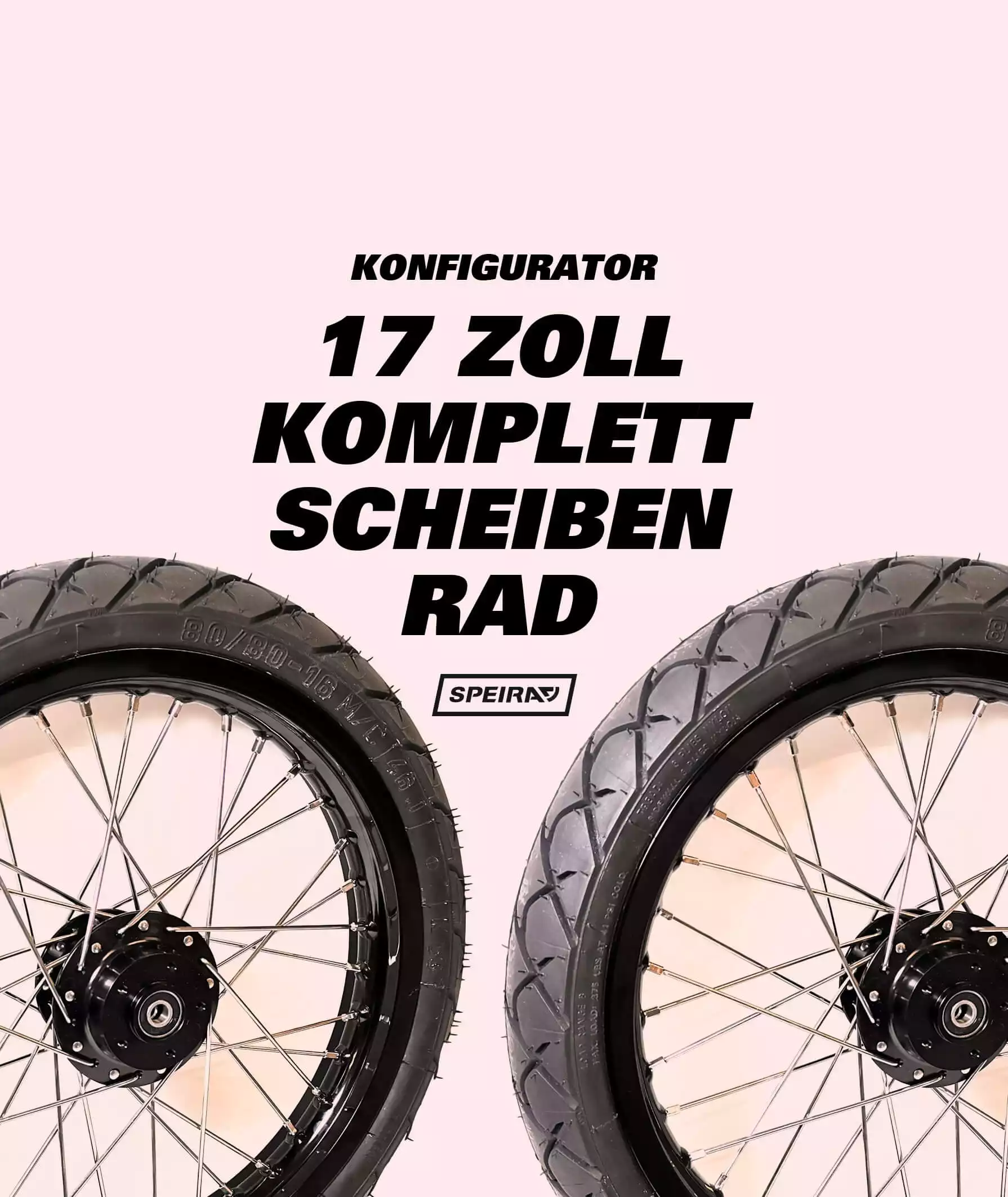 17 Zoll SPEIRAD Speichenrad mit Scheibenbremse